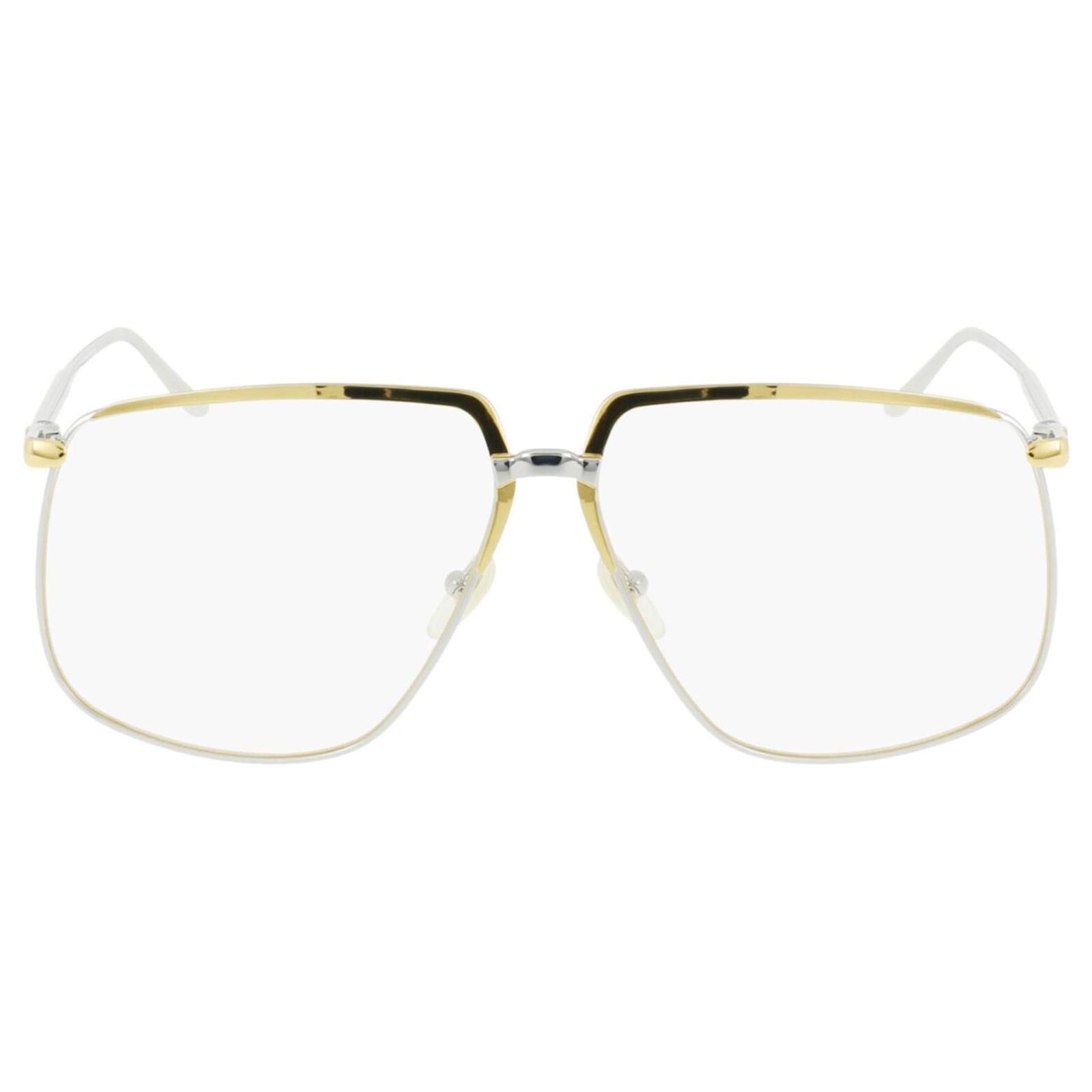 gucci square frame metal sunglasses