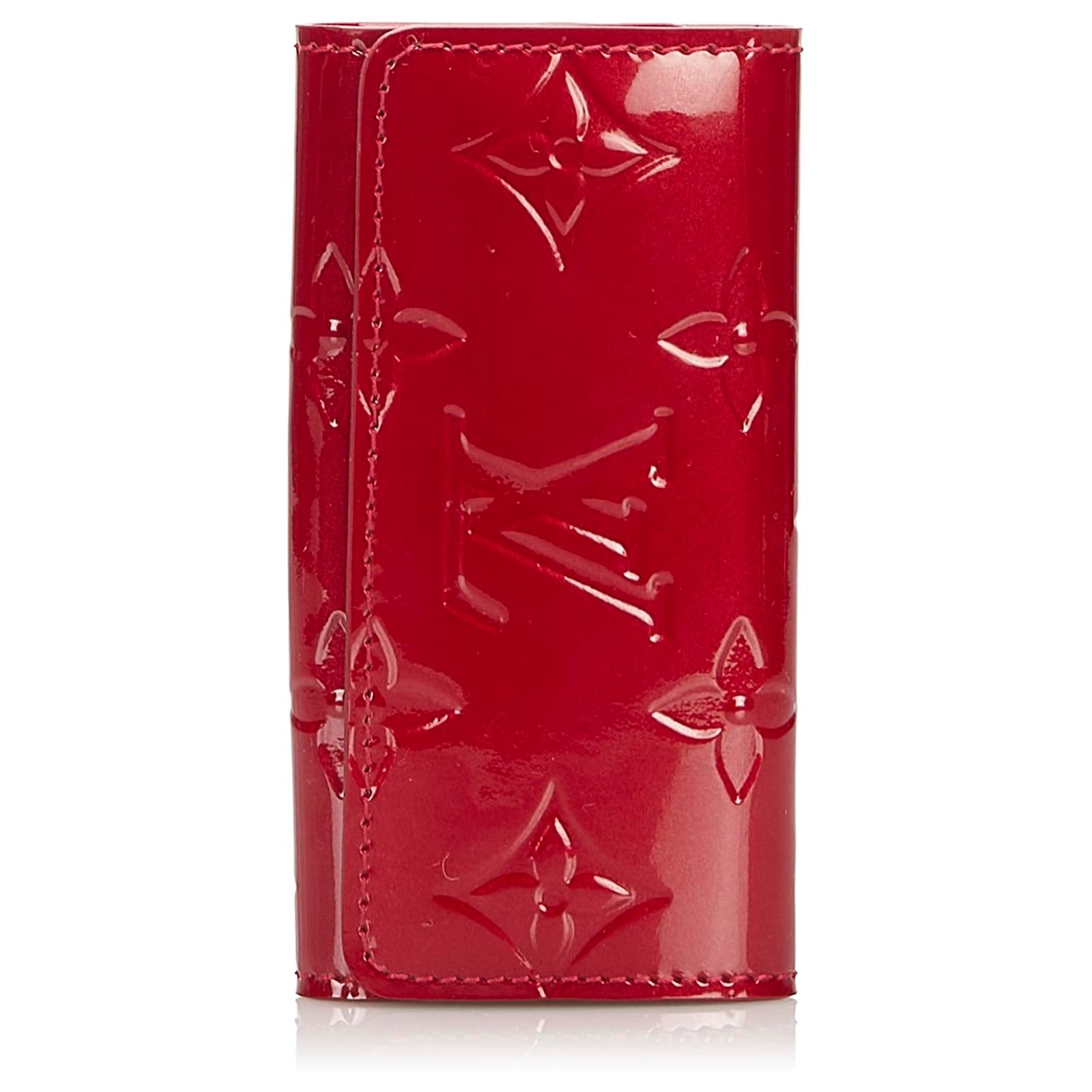 Louis Vuitton Red Monogram Vernis 4 Key Holder Leather Patent