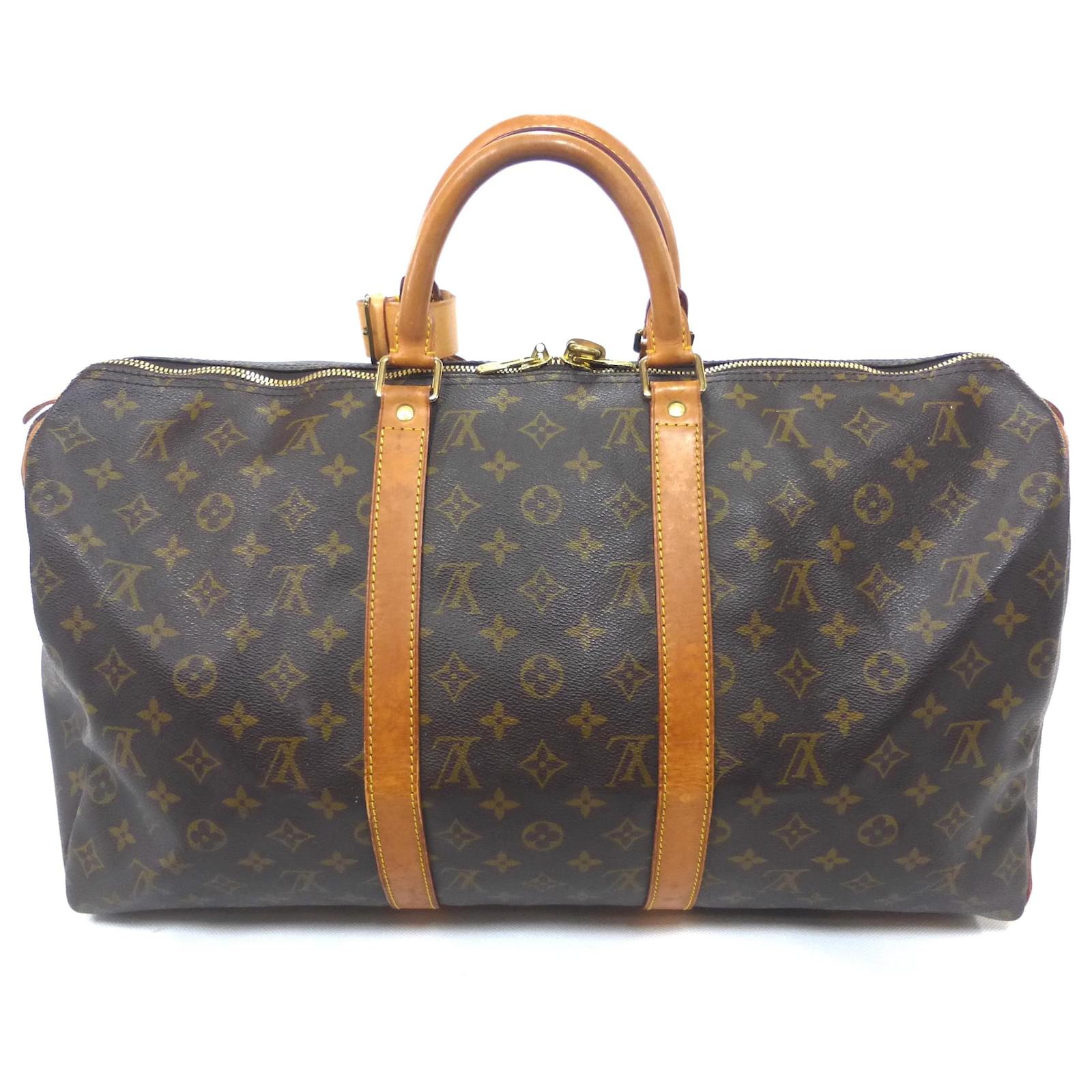 Louis Vuitton keepall 50 Monogram Brown Leather ref.682569 - Joli