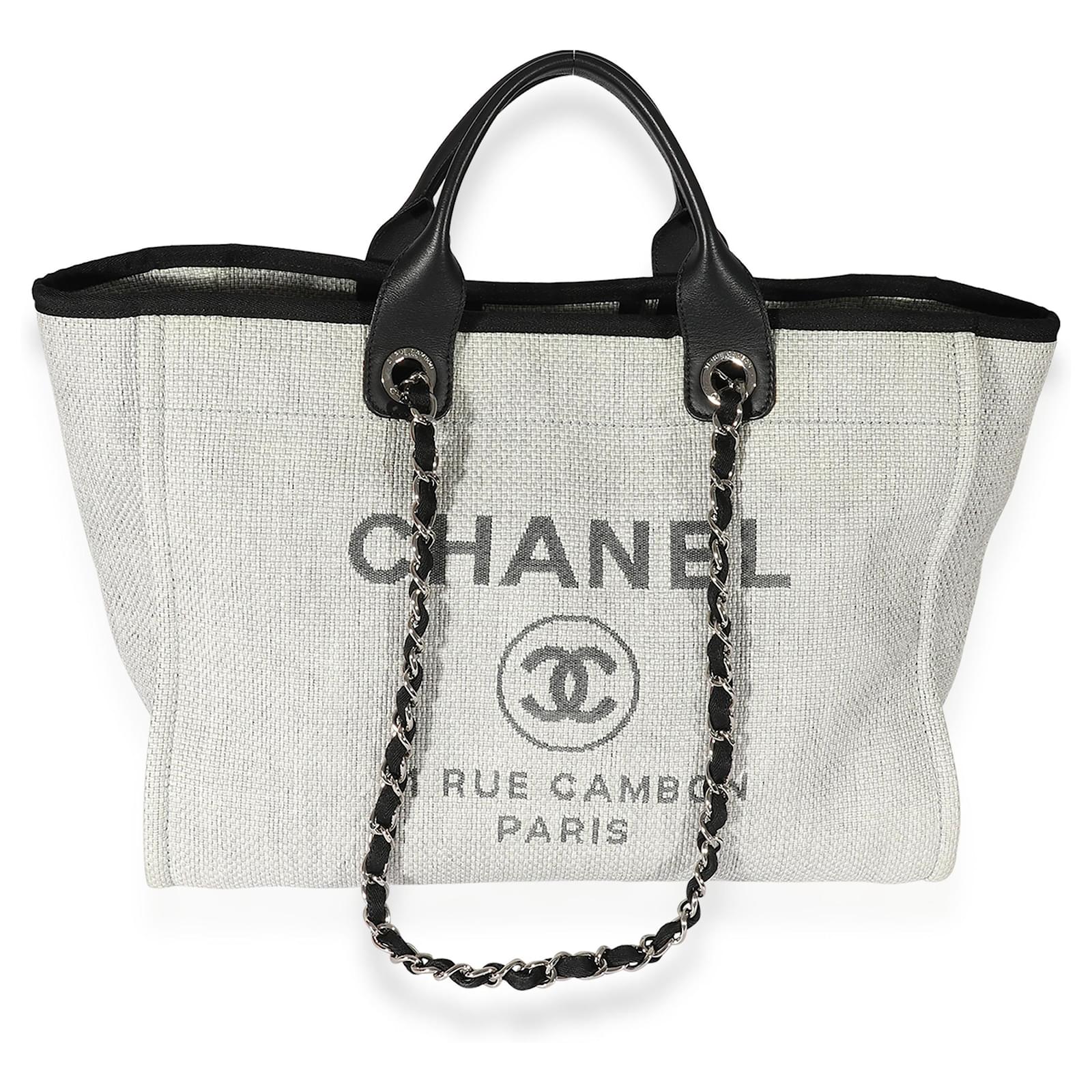 grey chanel deauville tote large