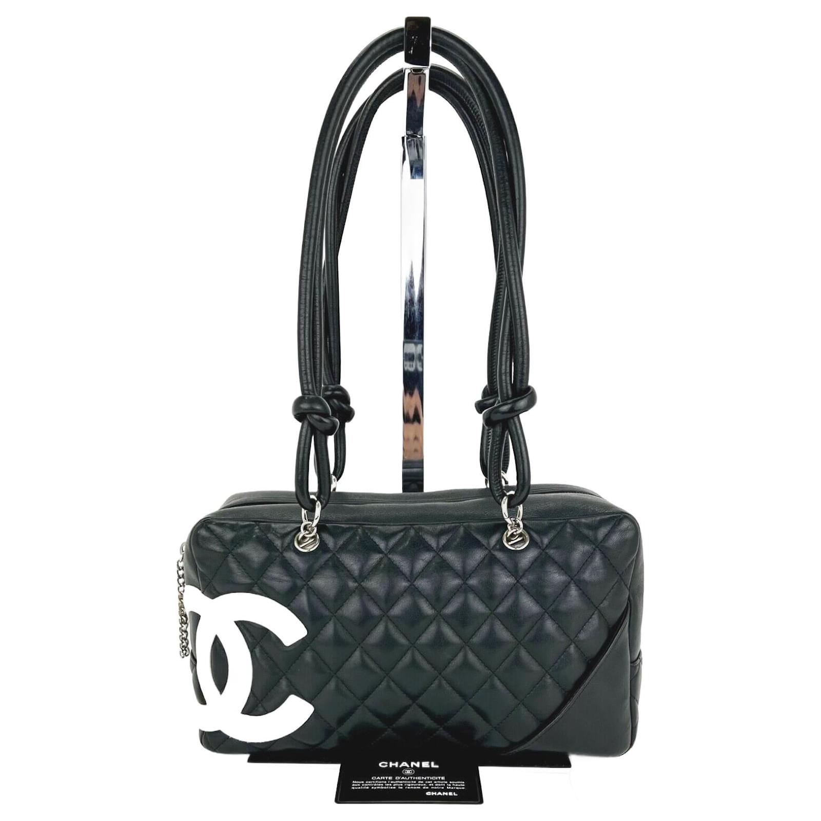 Chanel Handbag Large Cc Cambon Quilted Black Leather Bowler Shoulder Handbag  C25 ref.683115 - Joli Closet