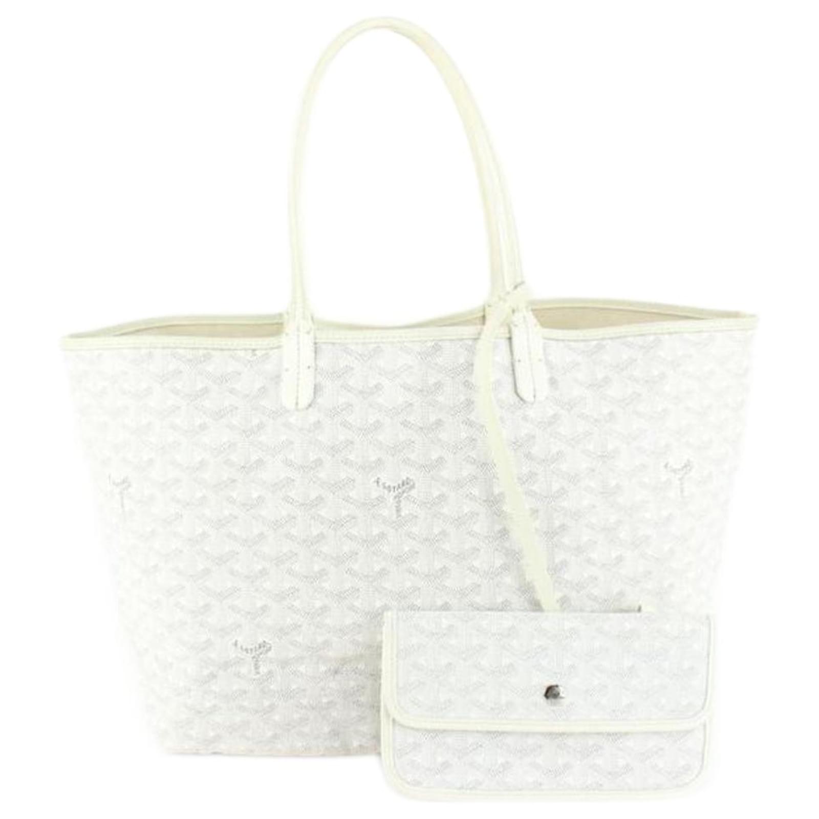 Goyard Tote Bag Saint Louis PM Women's Blanc White PVC Leather