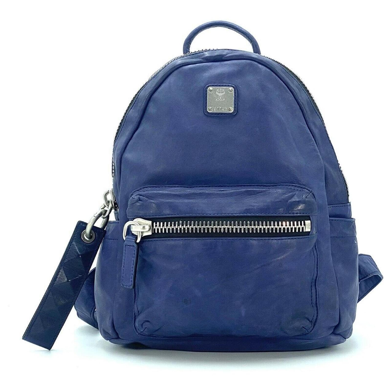 Purple mcm backpack sale