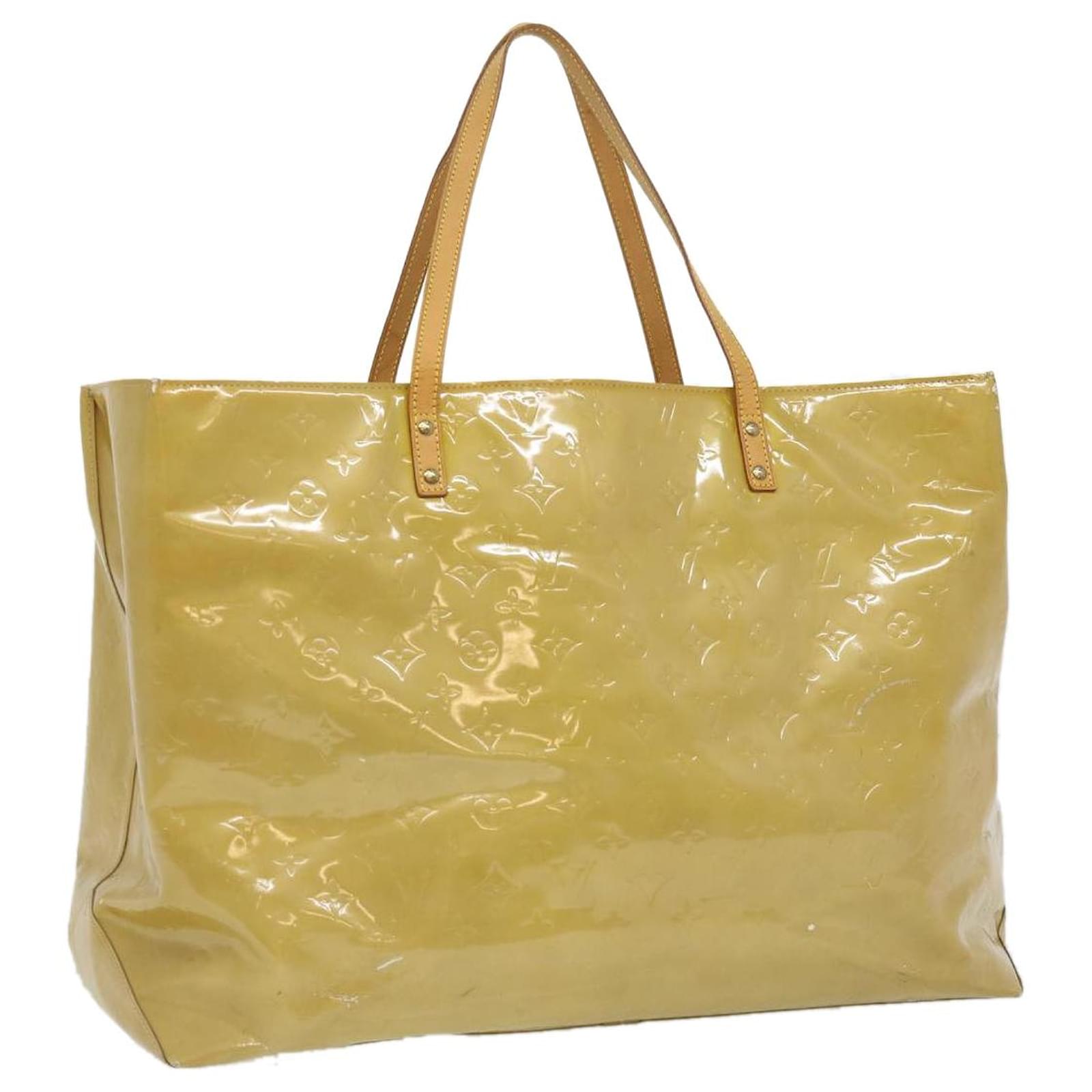 Louis Vuitton Yellow-Beige Monogram Vernis Reade GM Tote Bag