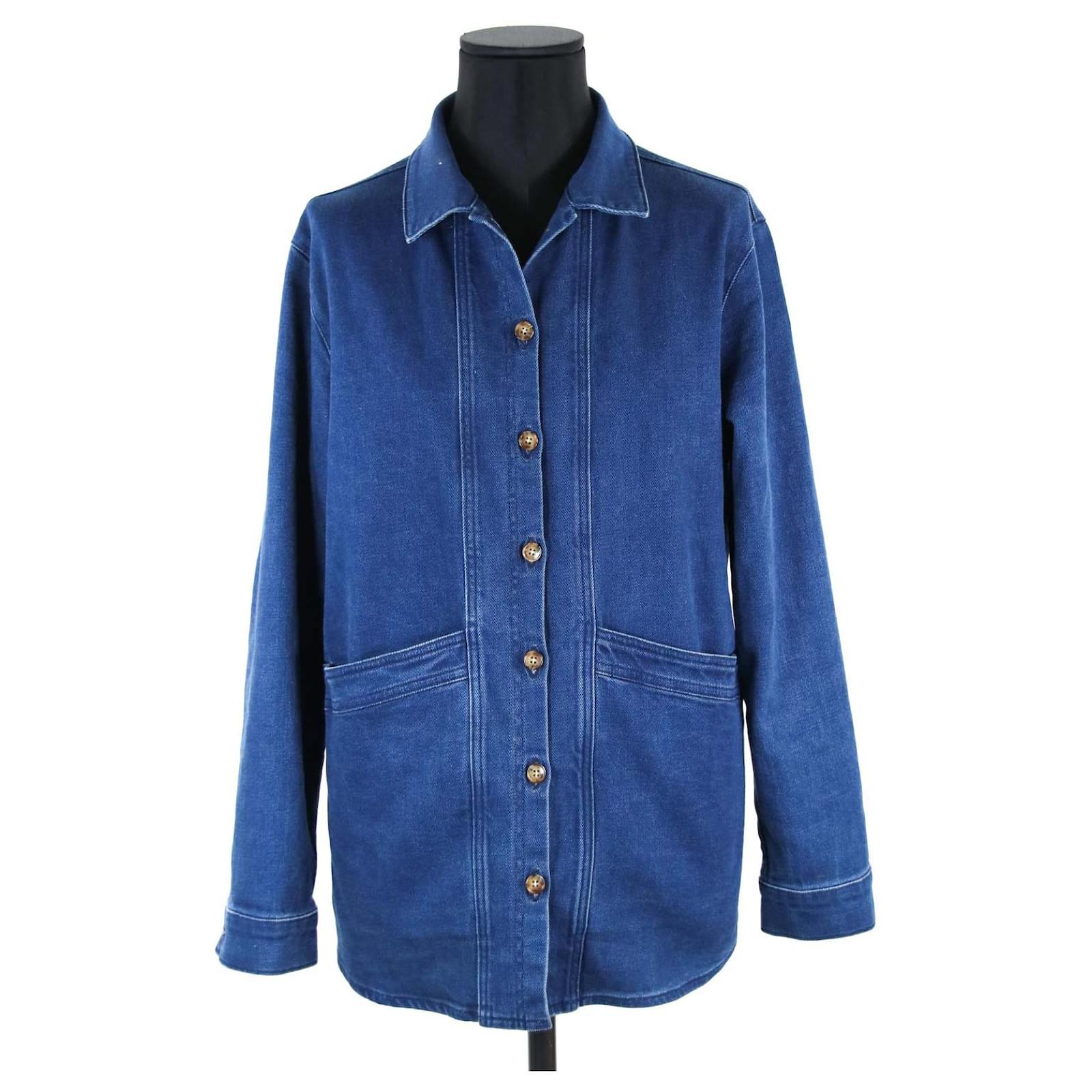 Sézane jacket 38 Blue Cotton ref.684106 - Joli Closet