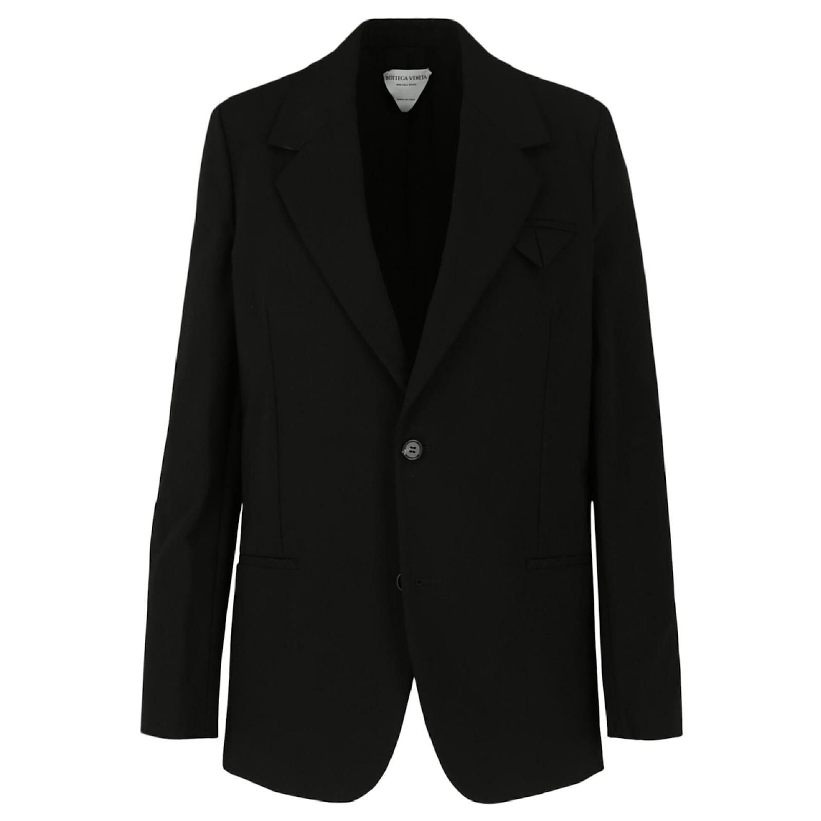 Bottega Veneta Oversized Double-Breasted Blazer Black Wool ref.684211 ...