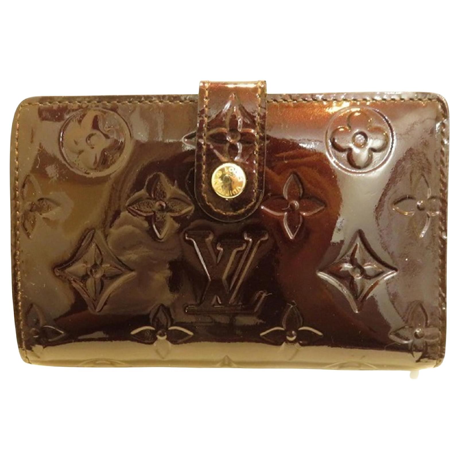 Louis Vuitton Portefeuille viennois Brown Patent leather ref