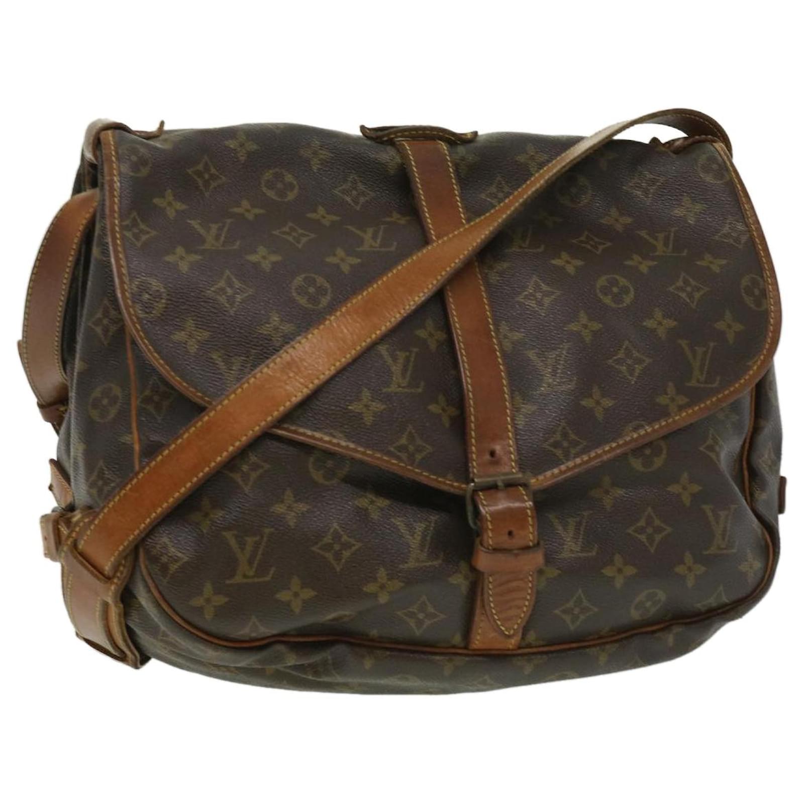 Louis Vuitton Saumur 35 Crossbody Bag LV Brown Monogram