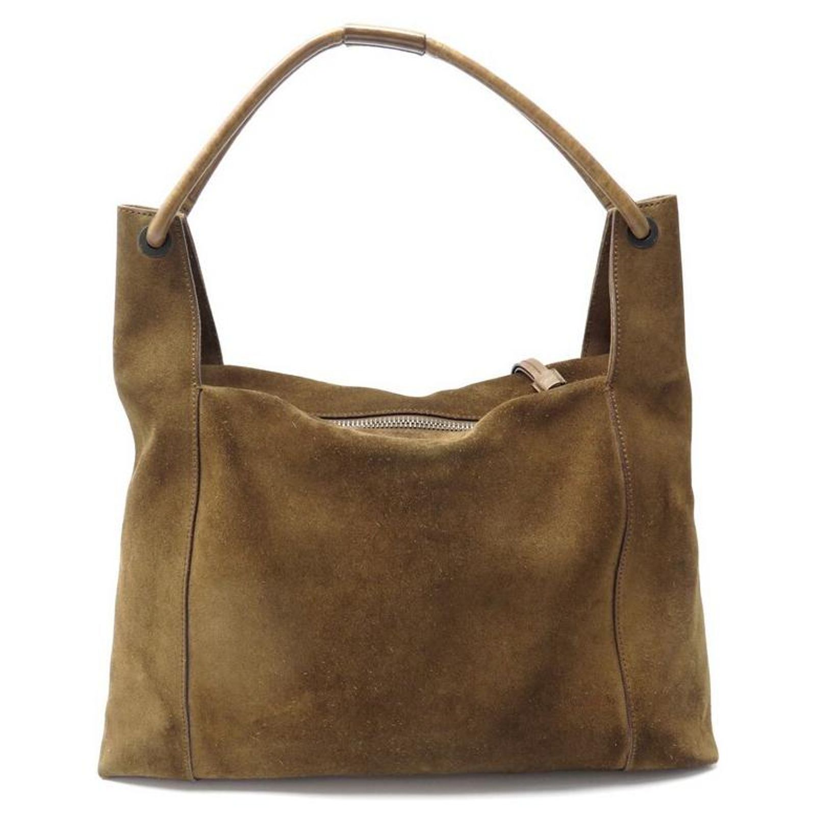 Sac à Main Marron En Daim - Marque Morgan - Style Papillon - Occasion Très Bon État
