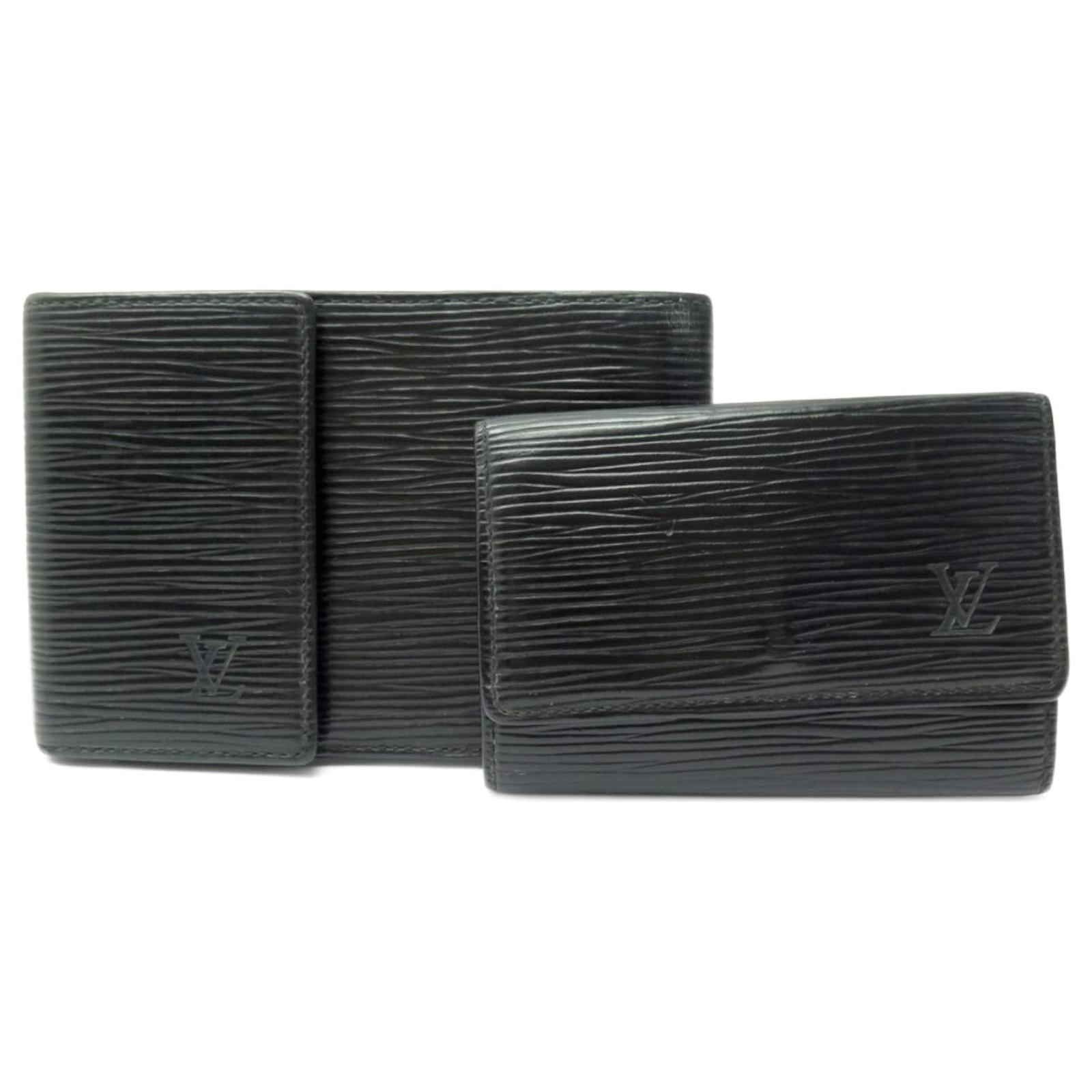 Louis Vuitton, Bags, Louis Vuitton Black 6 Key Holder Epi Leather Wallet