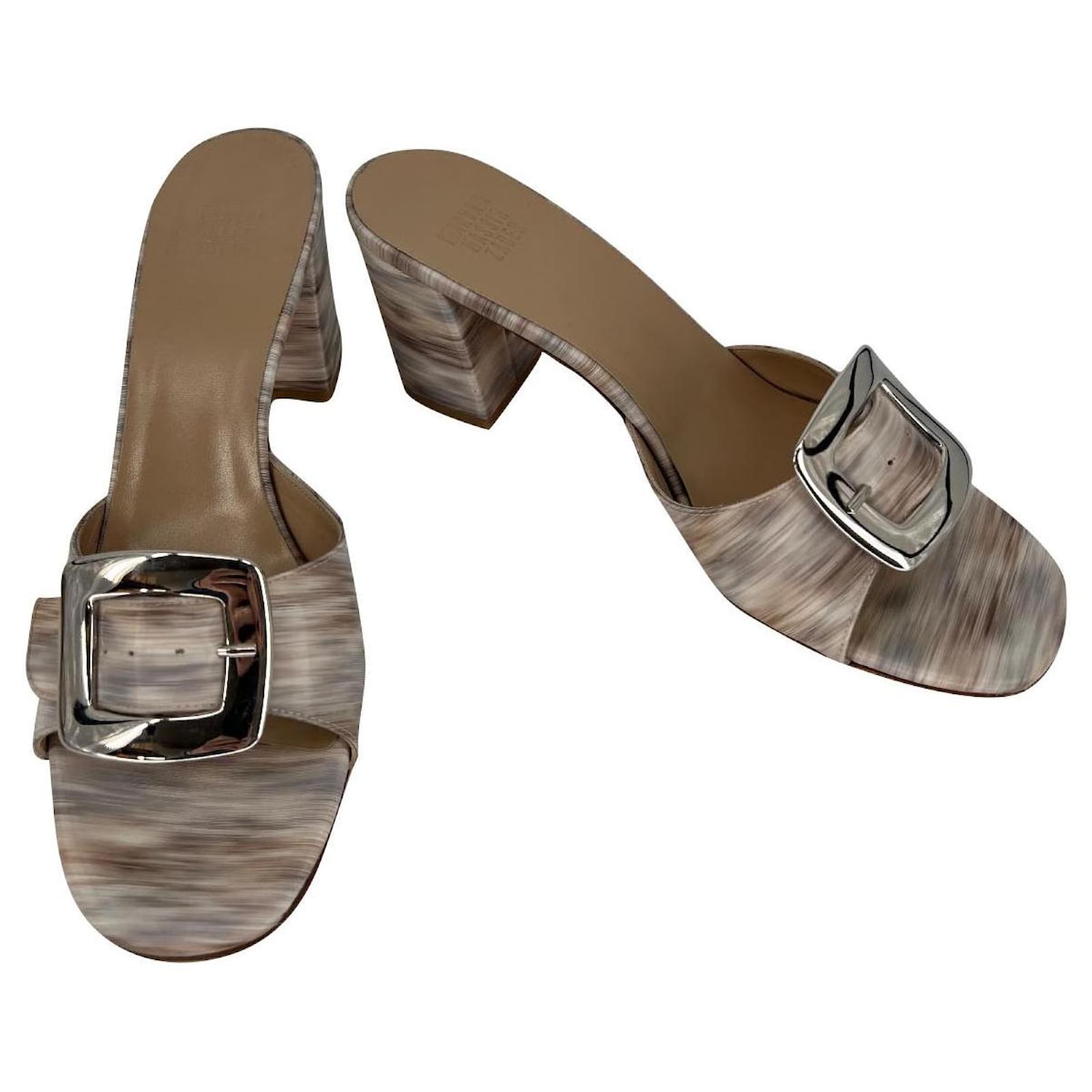 Maryam Nassir Zadeh Heels Beige Leather ref.685624 - Joli Closet