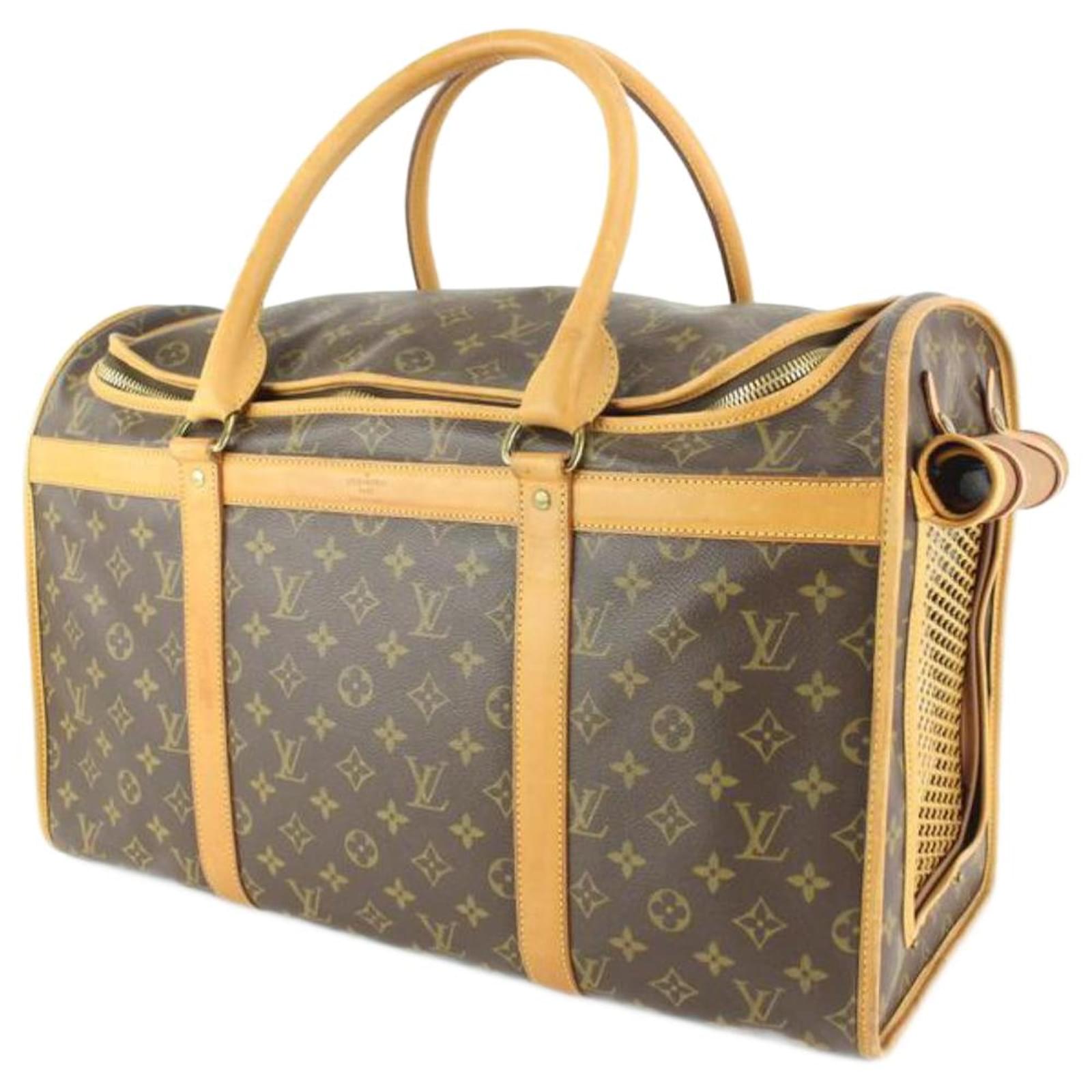 Louis Vuitton Monogram Sac Chien 50 Dog Carrier Pet Bag Leather ref.686376  - Joli Closet