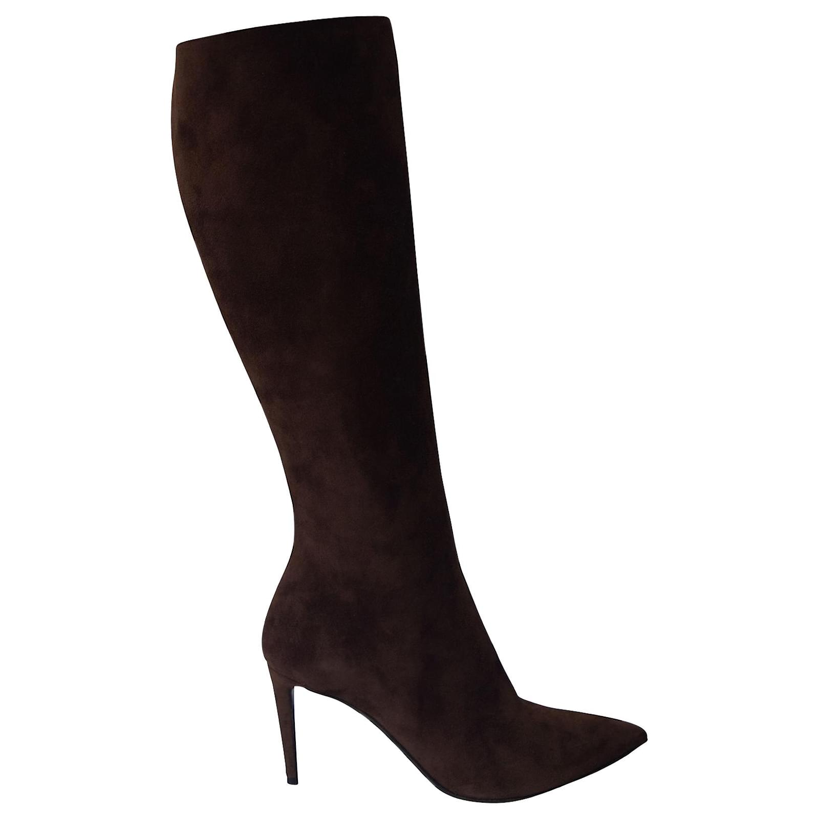 Ralph Lauren Artilah Tall Boots in Brown Suede ref.686982 Joli Closet