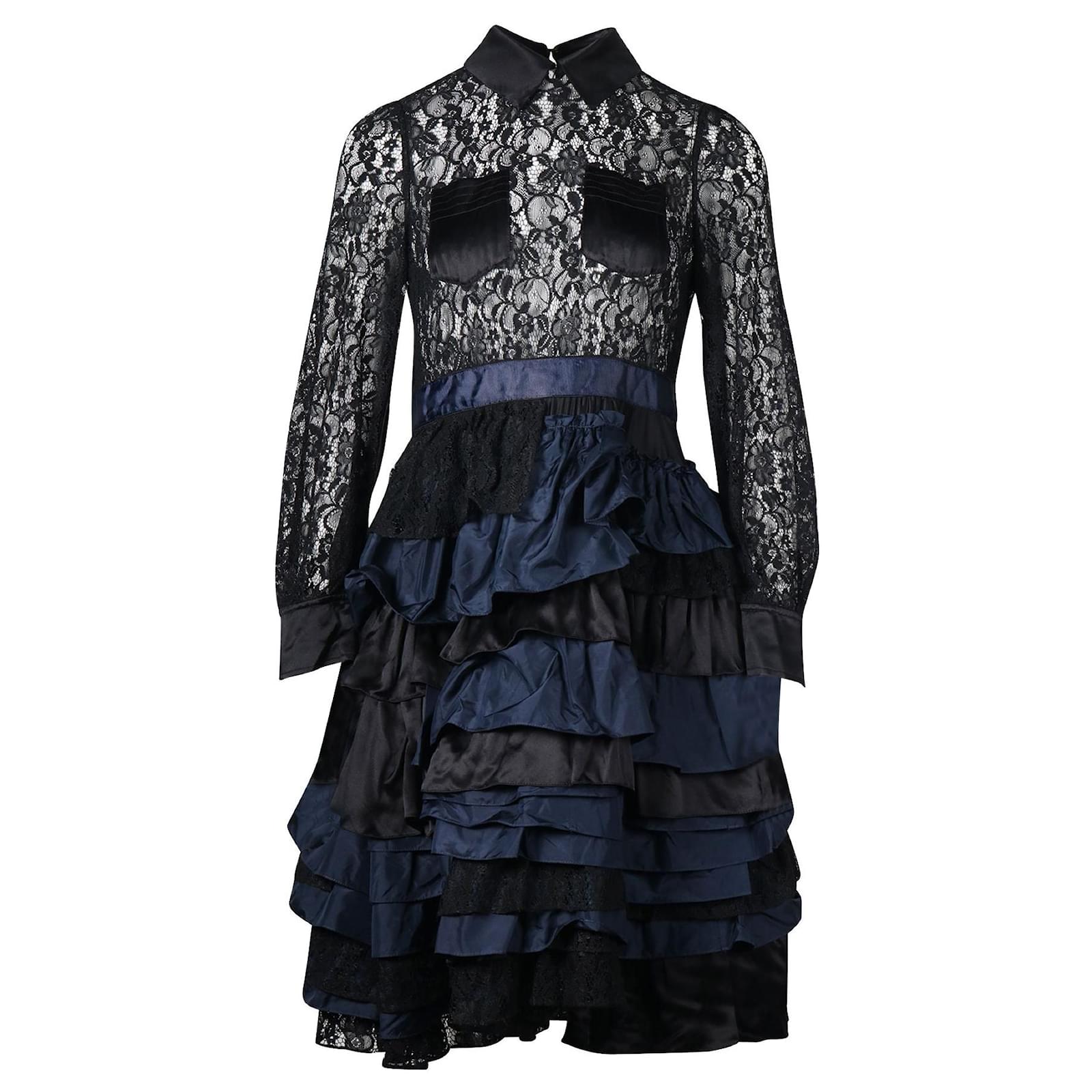 Navy and clearance black lace dress