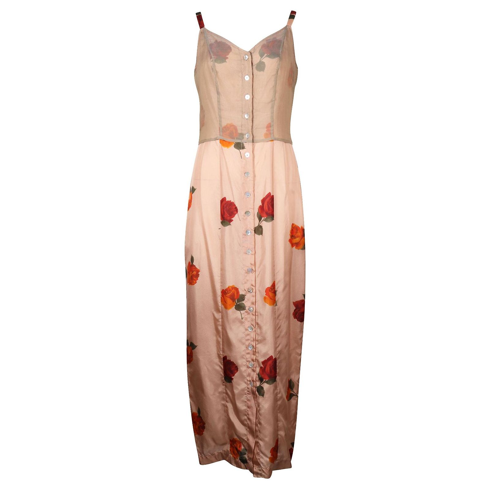 Robe BEBE Noire à Fleurs Roses Et Jaunes - Taille XS, Neuf Sans étiquettes, Bretelles Spaghetti