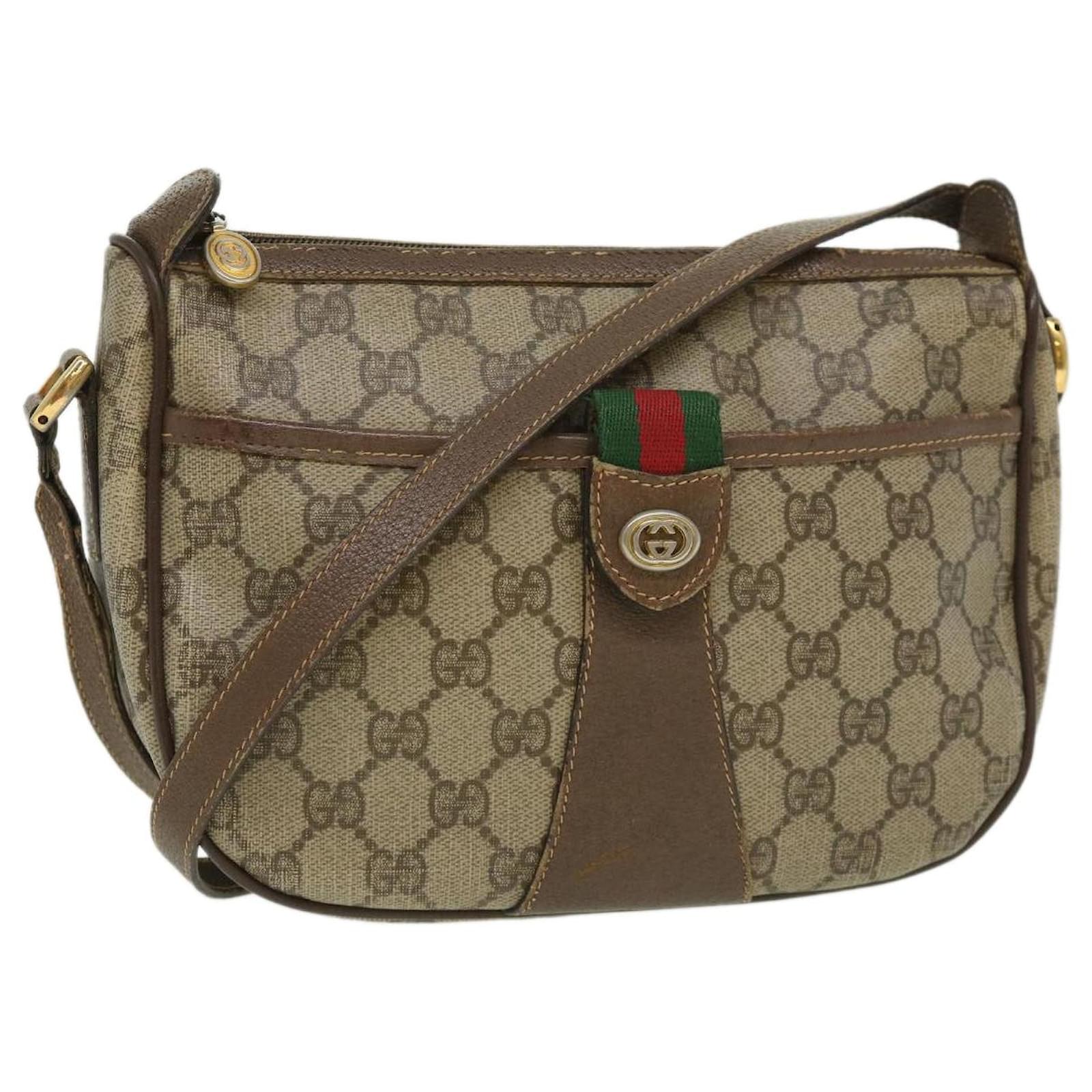 Gucci Web Sherry Line Shoulder Bag Red