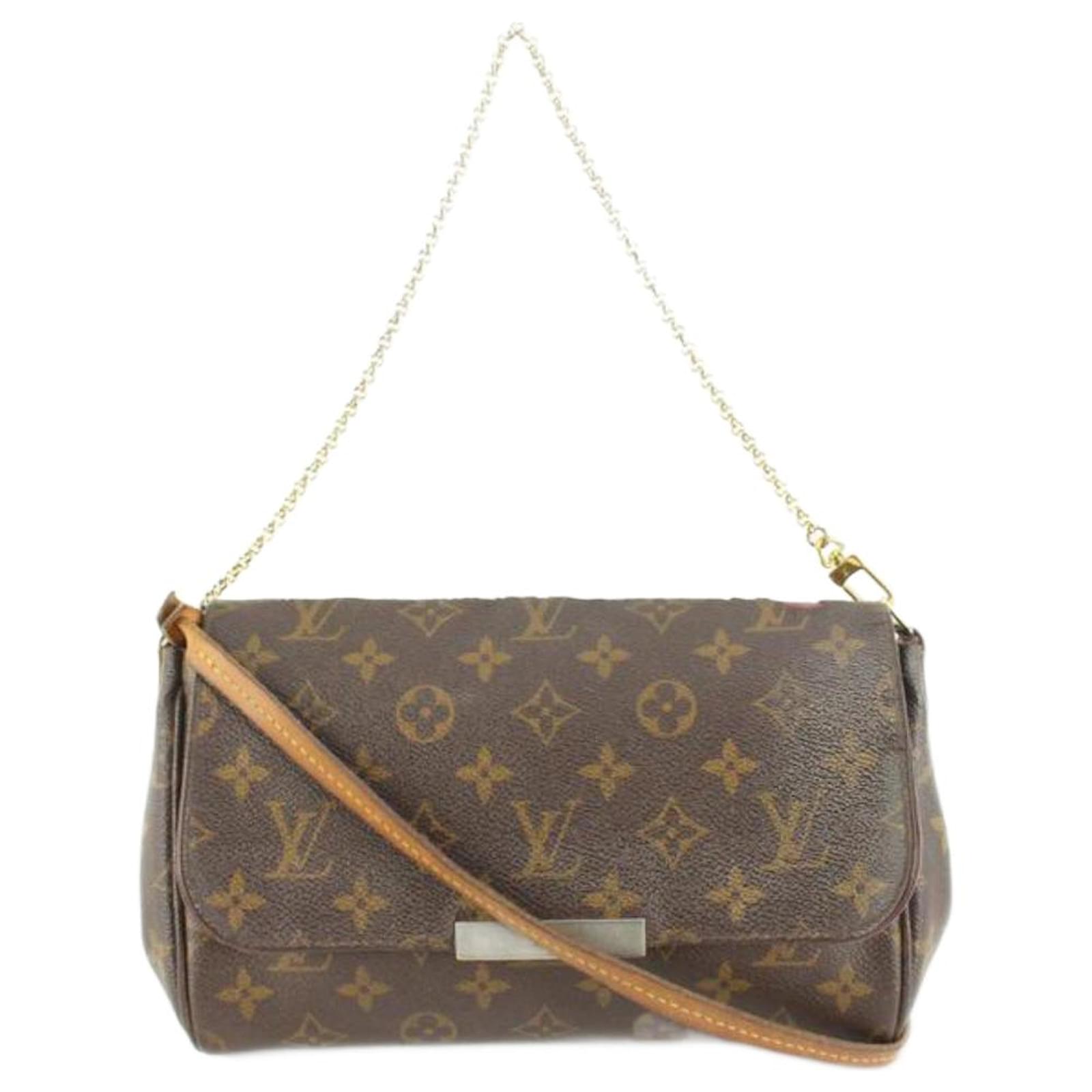 Louis Vuitton Monogram Favorite MM 2way Crossbody Flap Bag Leather