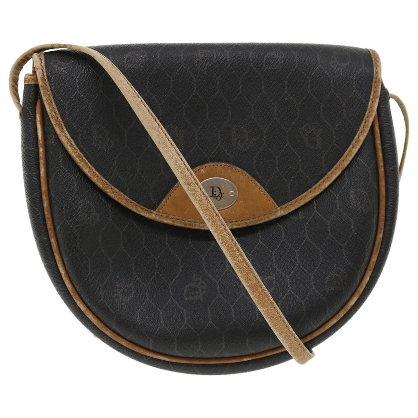 Christian Dior Shoulder Bag Black Honeycomb Crossbody -  Israel
