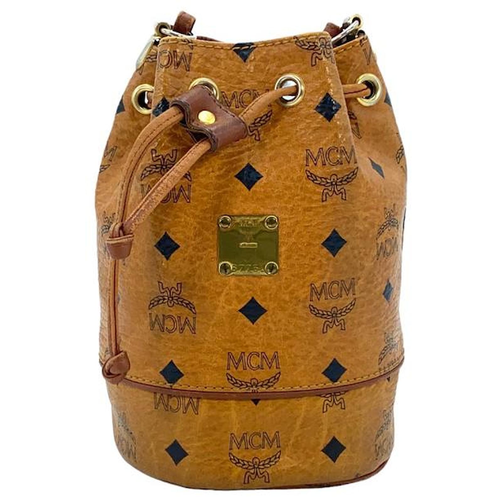 MCM Bucket Small Brown Shoulder Bag