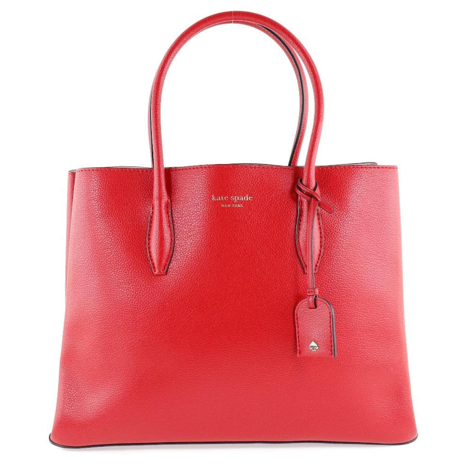 Leather satchel Kate Spade Red in Leather - 25524959