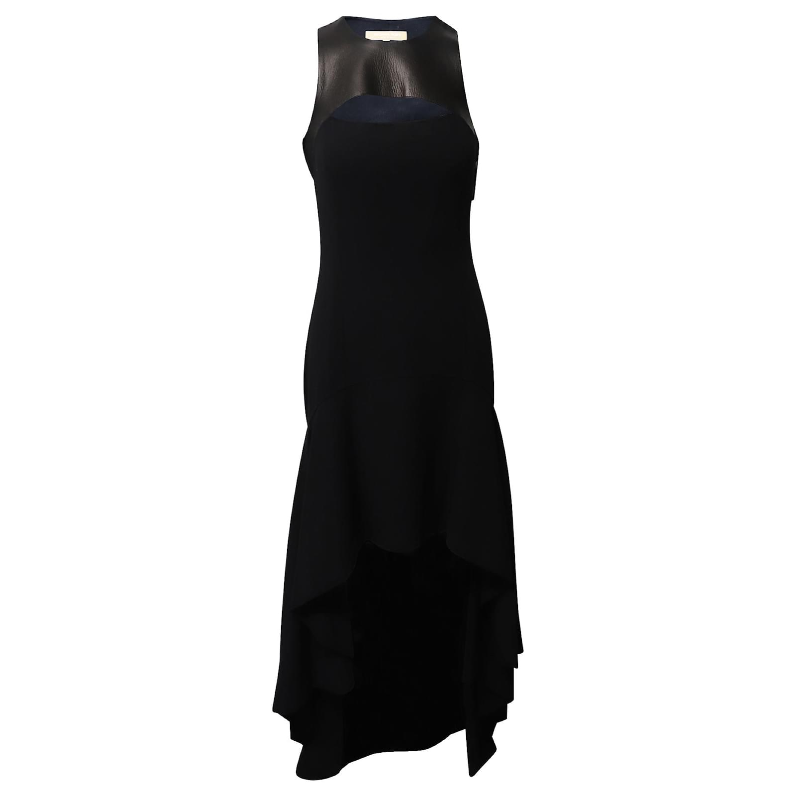 Freza - Okobor™ Alt-Leather Maxi Dress - Black – Nanushka