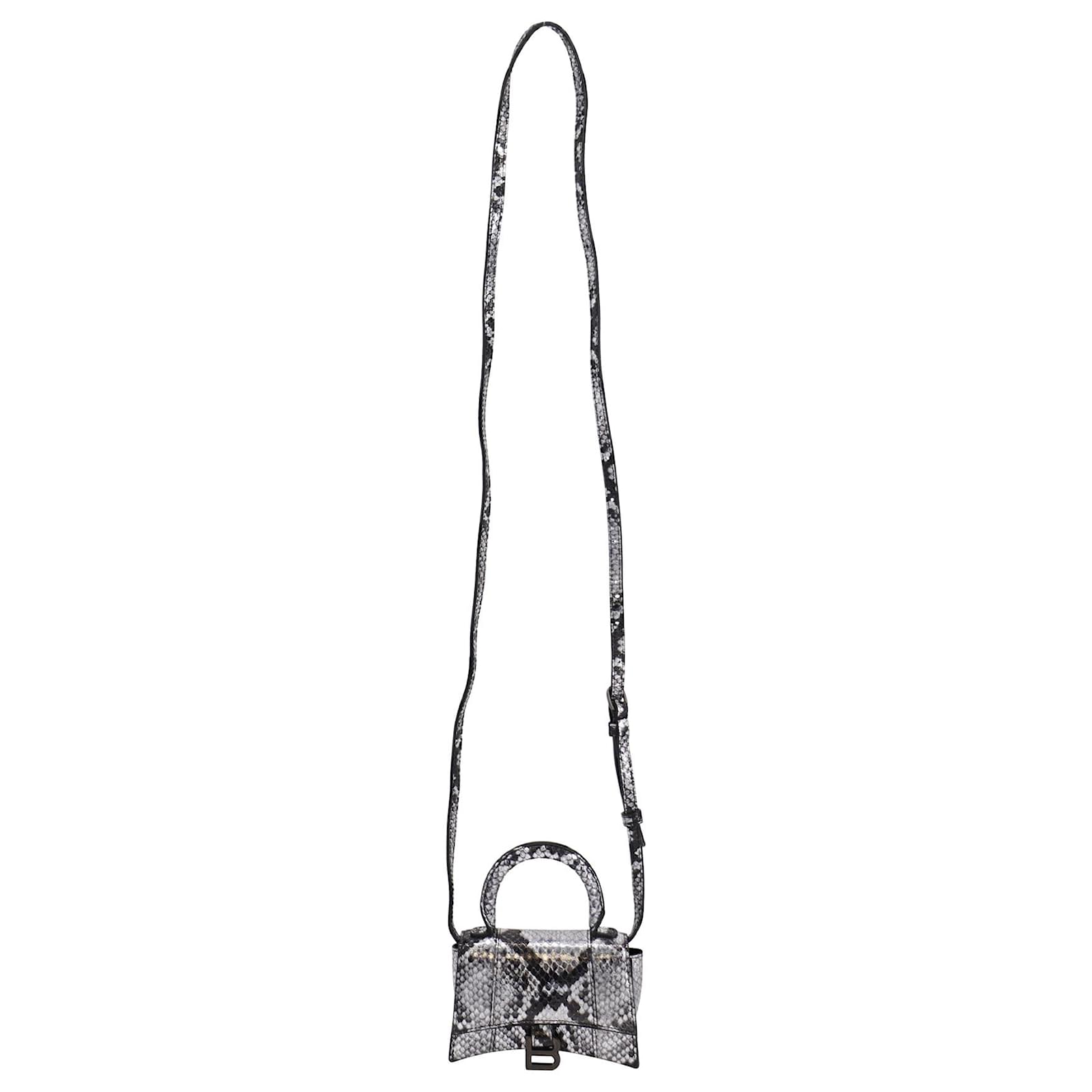 Balenciaga Xs Hourglass Top-Handle Bag - Silver