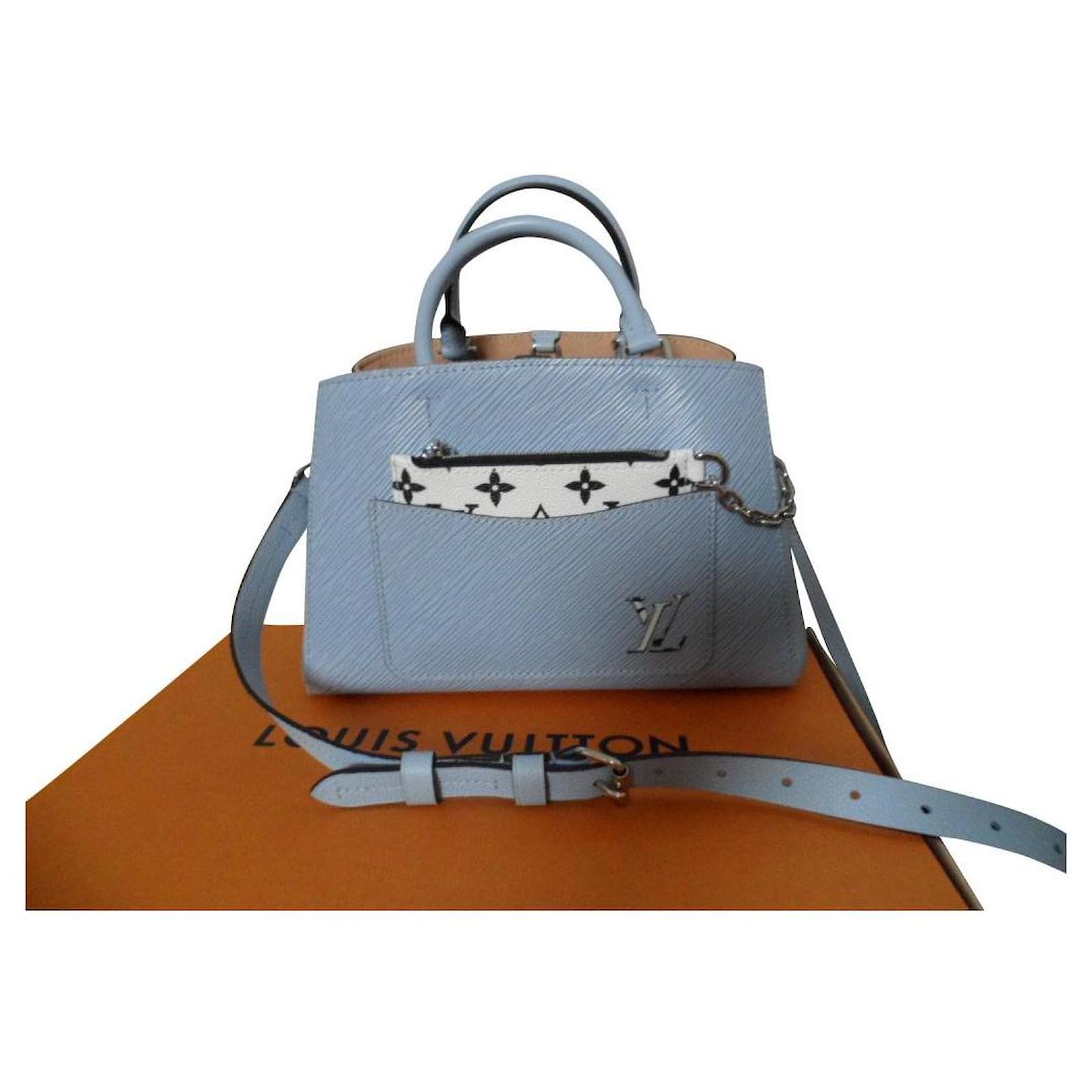 Alma Louis Vuitton bag Hopscotch BB Light blue Leather ref.690445