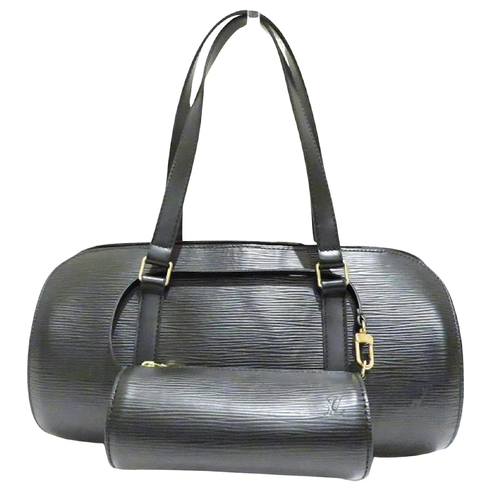 Louis Vuitton Soufflot handbag in black epi leather