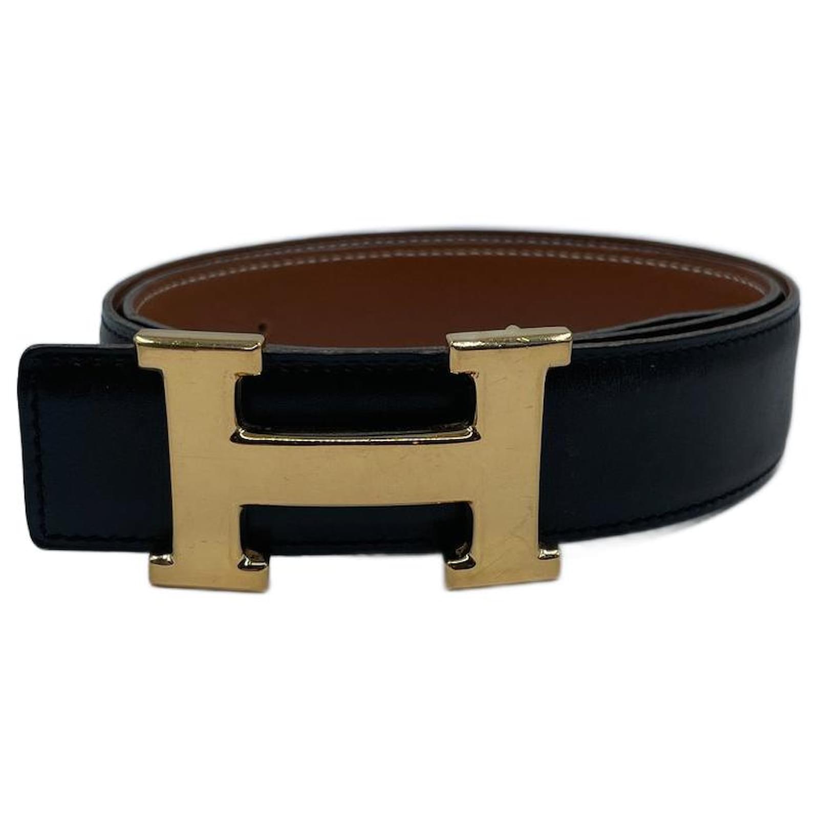Black Hermès Constance Belt Leather ref.691153 - Joli Closet