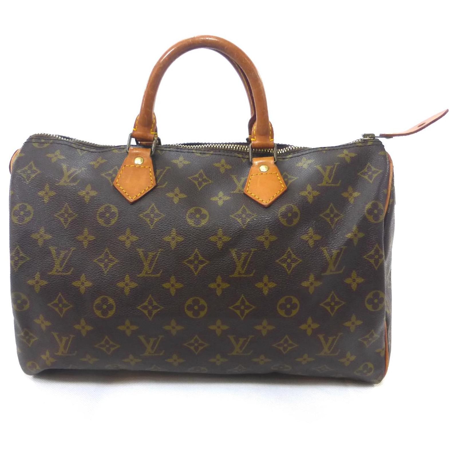 Louis Vuitton Speedy 35 monogram Brown Leather ref.691302 - Joli Closet