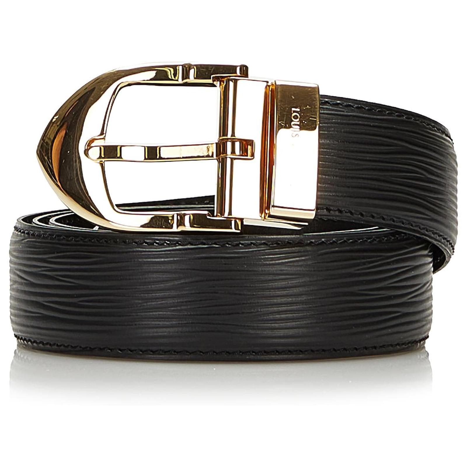 Louis Vuitton Black Epi Ceinture Belt Leather ref.691473 - Joli Closet