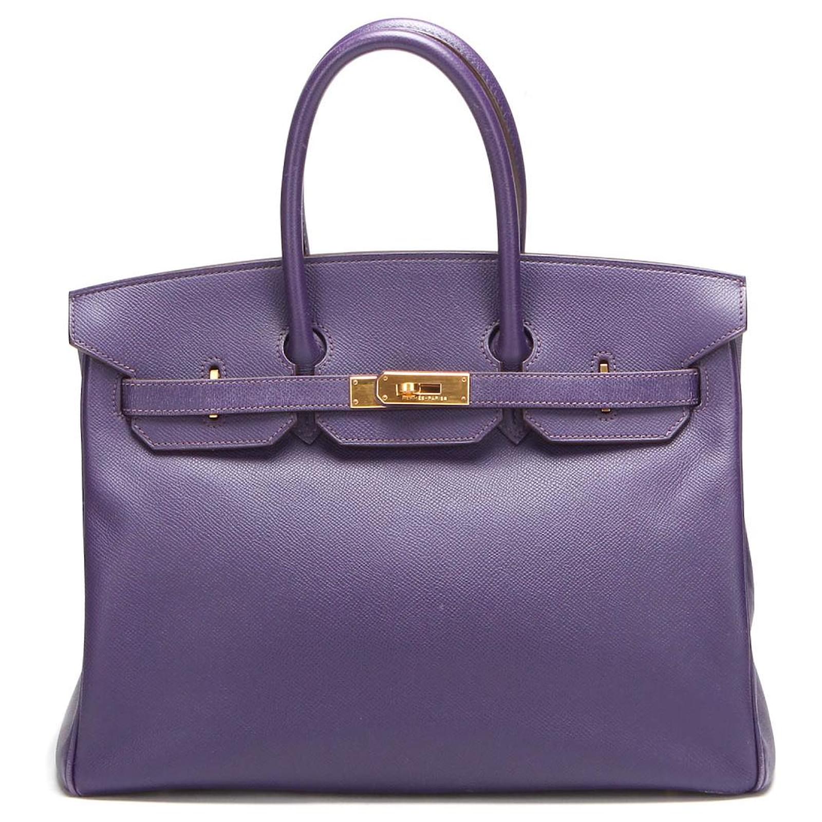Herm?�s HERMES BIRKIN 35 Cuir Violet ref.691493 - Joli Closet