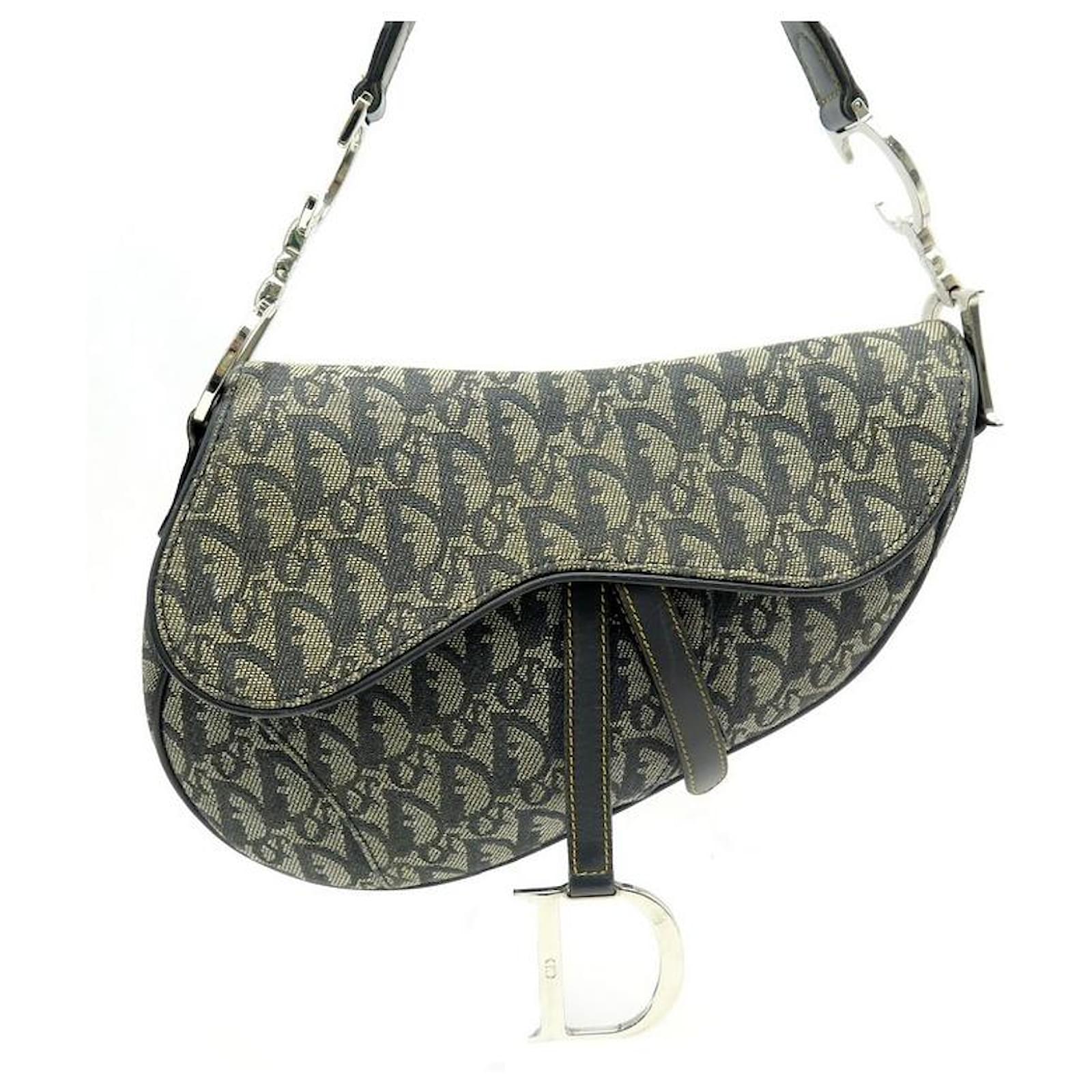 Christian Dior Oblique Canvas Saddle Bag