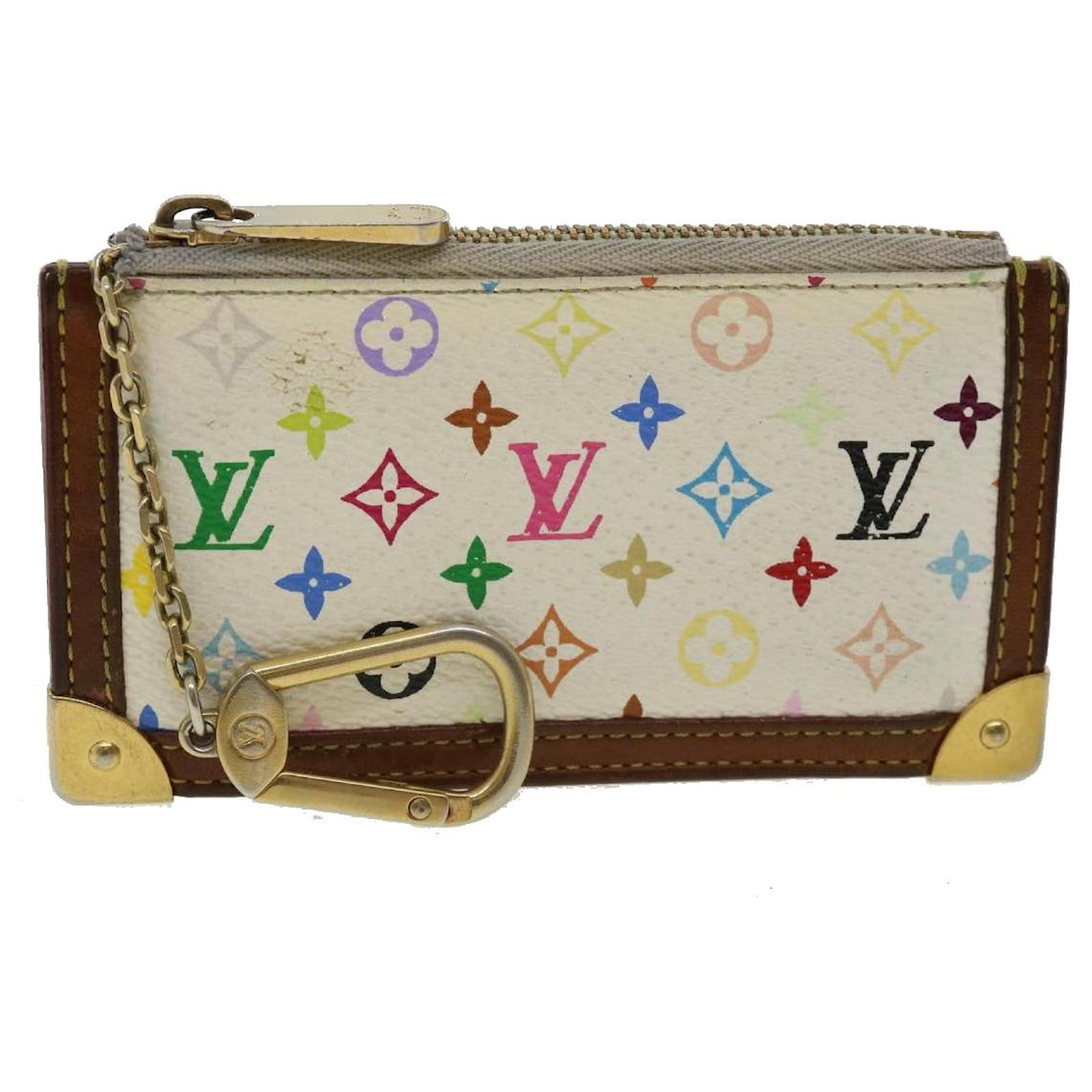 Louis Vuitton White Monogram Multicolor Pochette Cles NM Key