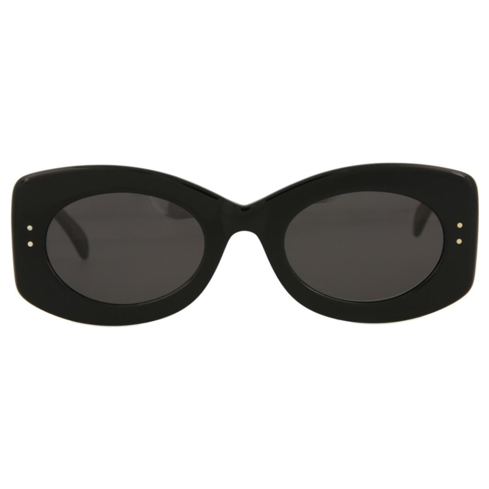 Alaïa Alaia Round-Frame Acetate Sunglasses Black Cellulose fibre ref ...