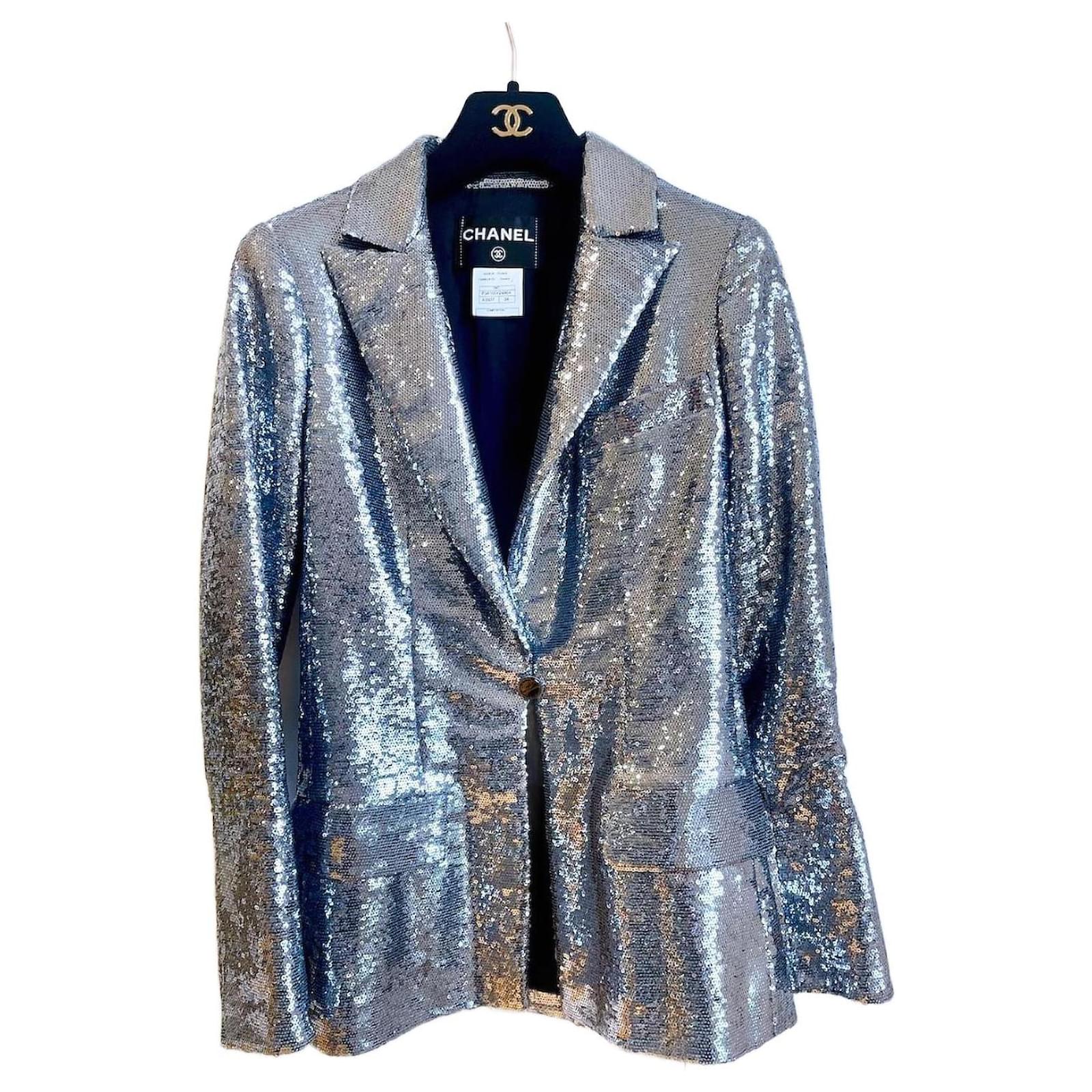 Pre-owned Chanel Jacket In Silver