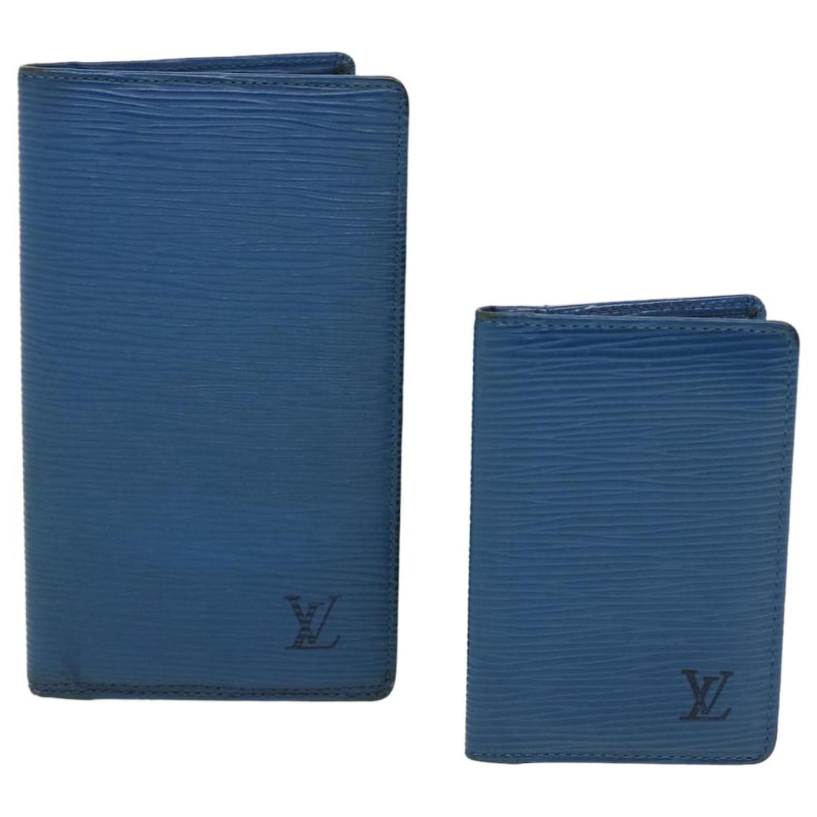 LOUIS VUITTON Epi Day Planner Cover Card Case 2Set Blue LV Auth bs2527  Leather ref.693539 - Joli Closet