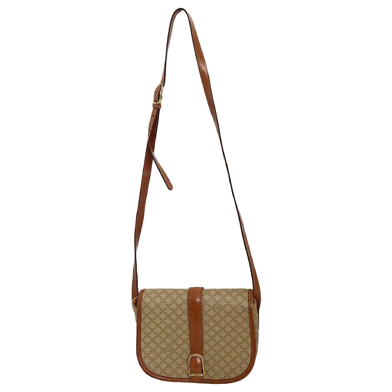 Buy the Celine Brown Macadam Mini Shoulder Bag