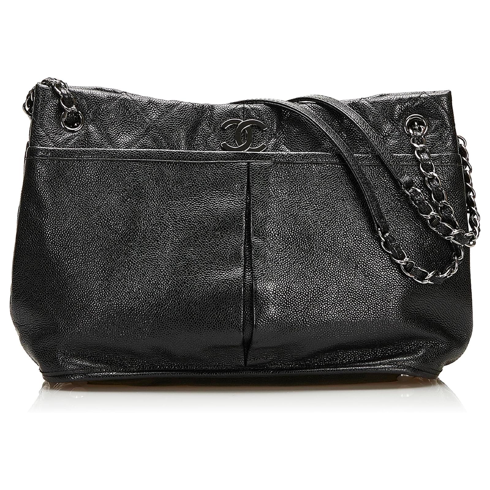 Chanel Black Caviar Natural Beauty Tote Bag Leather ref.694119 - Joli Closet