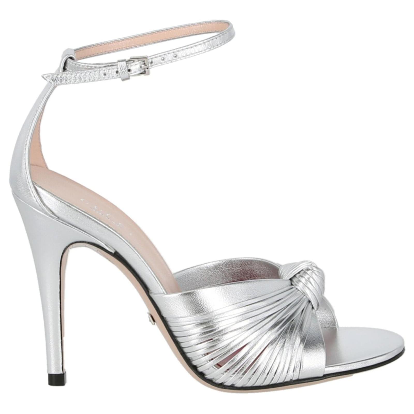 Gucci Talons hauts en cuir métallisé Multicolore ref.694794 - Joli Closet