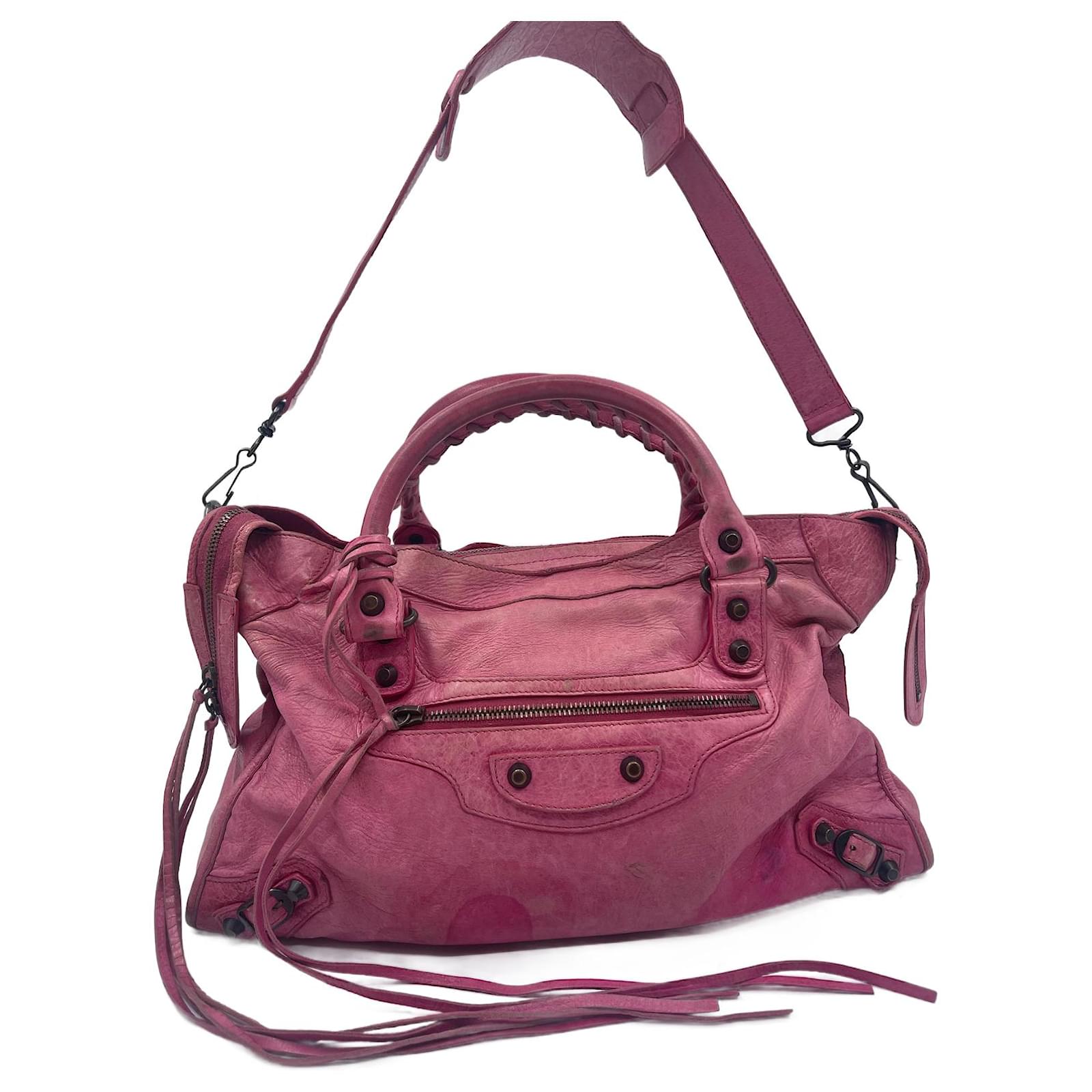 Pink Leather Balenciaga City ref.695674 - Joli Closet