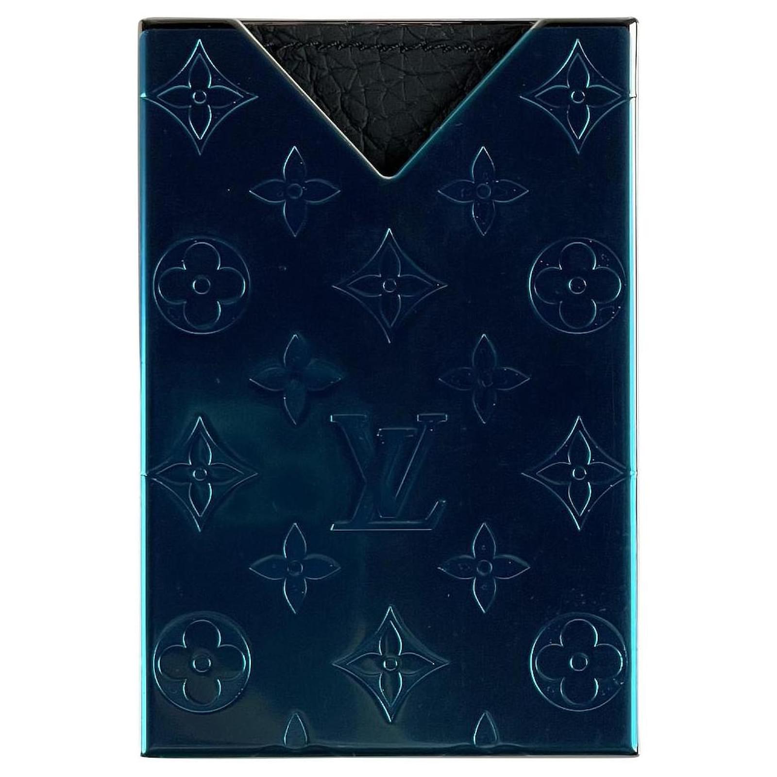 Pre-owned Multiple Wallet Monogram Eclipse Lagoon Blue