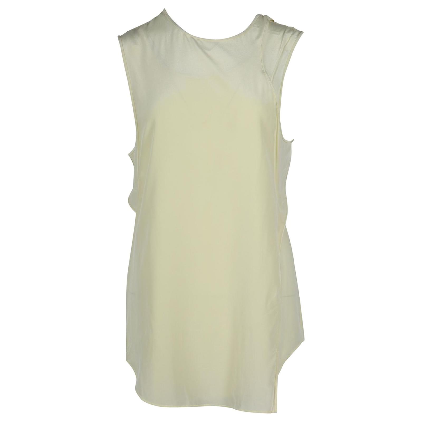 Alexander Wang Yellow Crossover Silk Top ref.696034 - Joli Closet