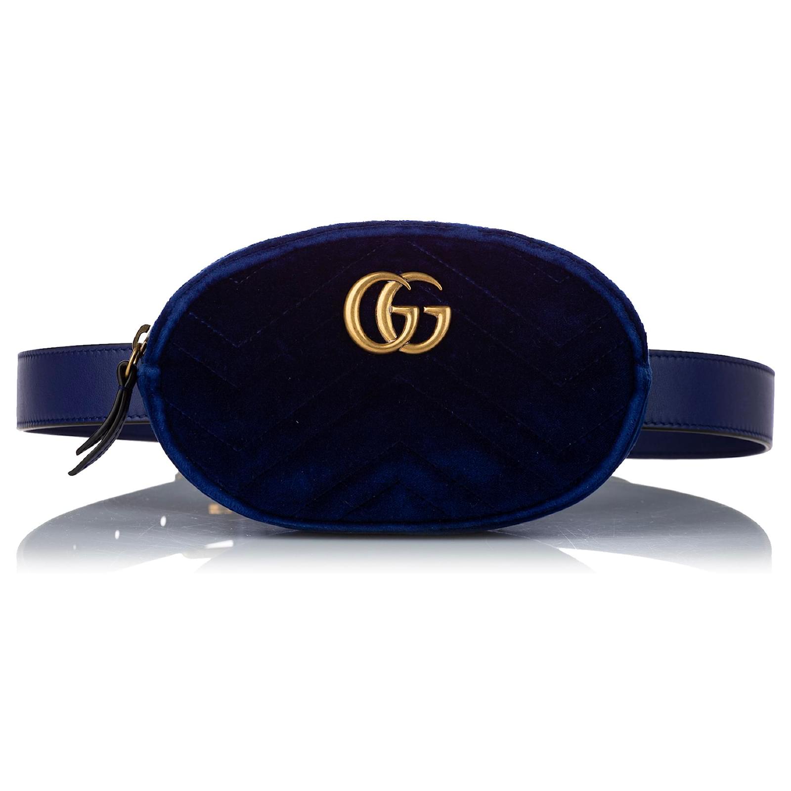 Gucci Red GG Marmont Matelasse Leather Belt Bag Pony-style