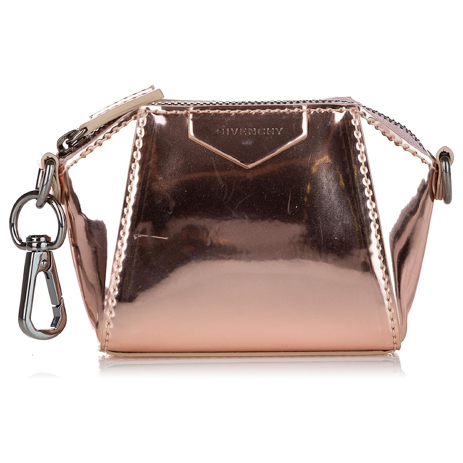 Givenchy Gold Baby Antigona Chain Crossbody Bag Golden Leather Metal
