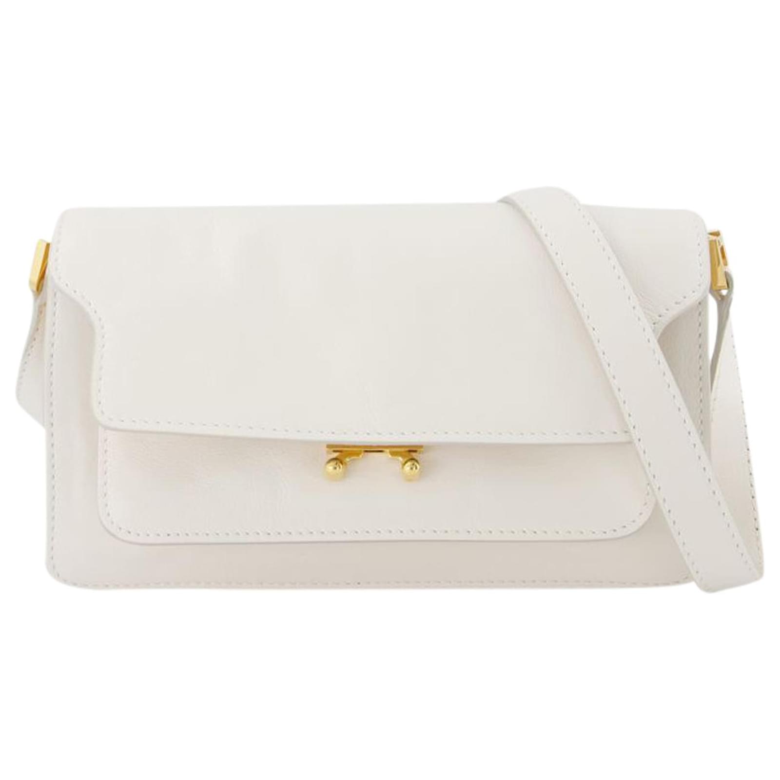 Medium trunk soft leather shoulder bag - Marni - Women