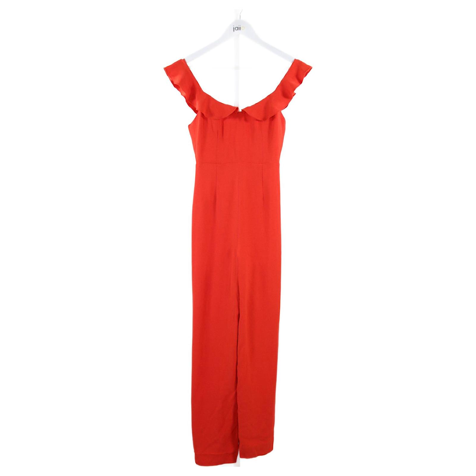 Sézane Jumpsuit 36 Red Viscose ref.697818 - Joli Closet