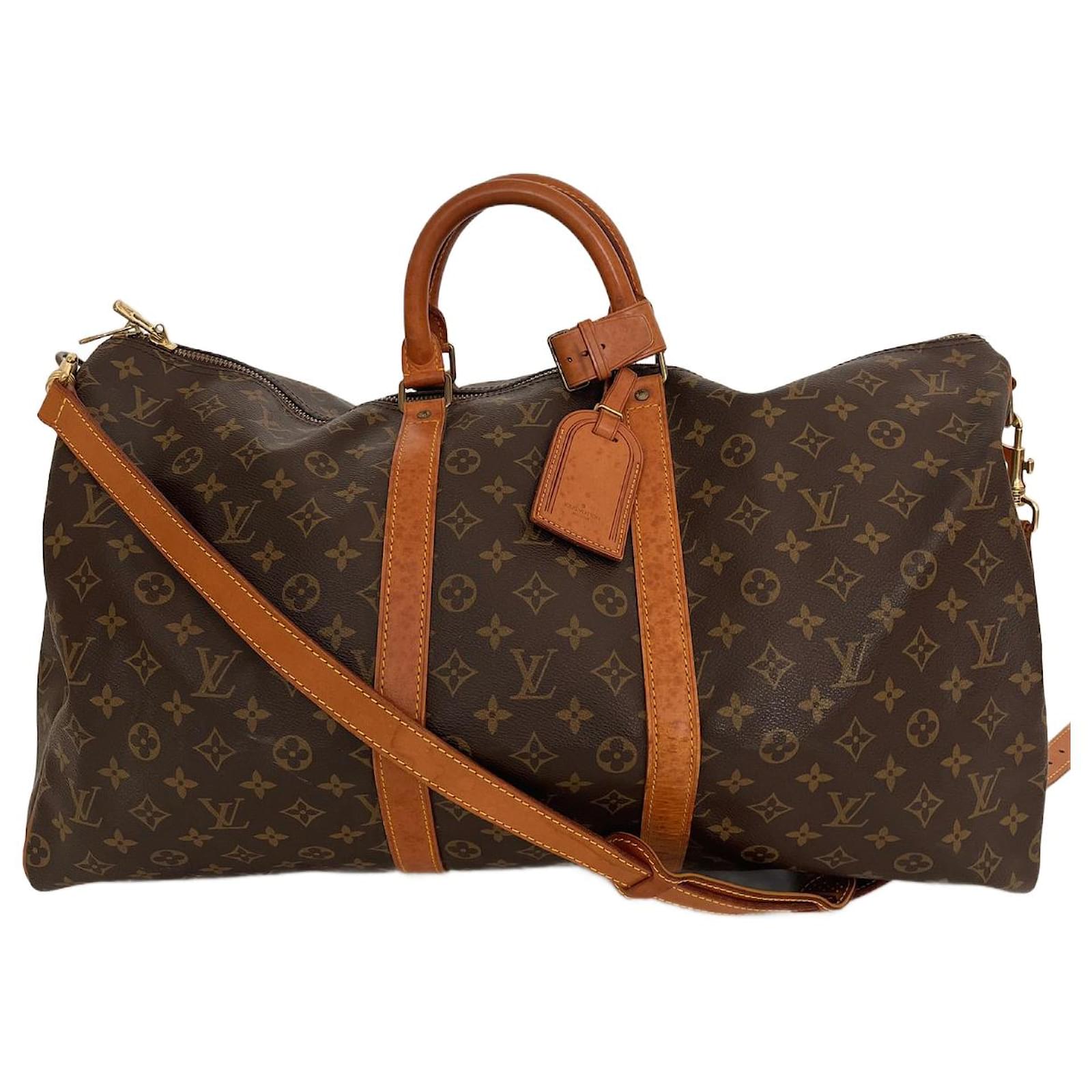Louis Vuitton Keepall 55 Bandouliere Canvas Travel Bag