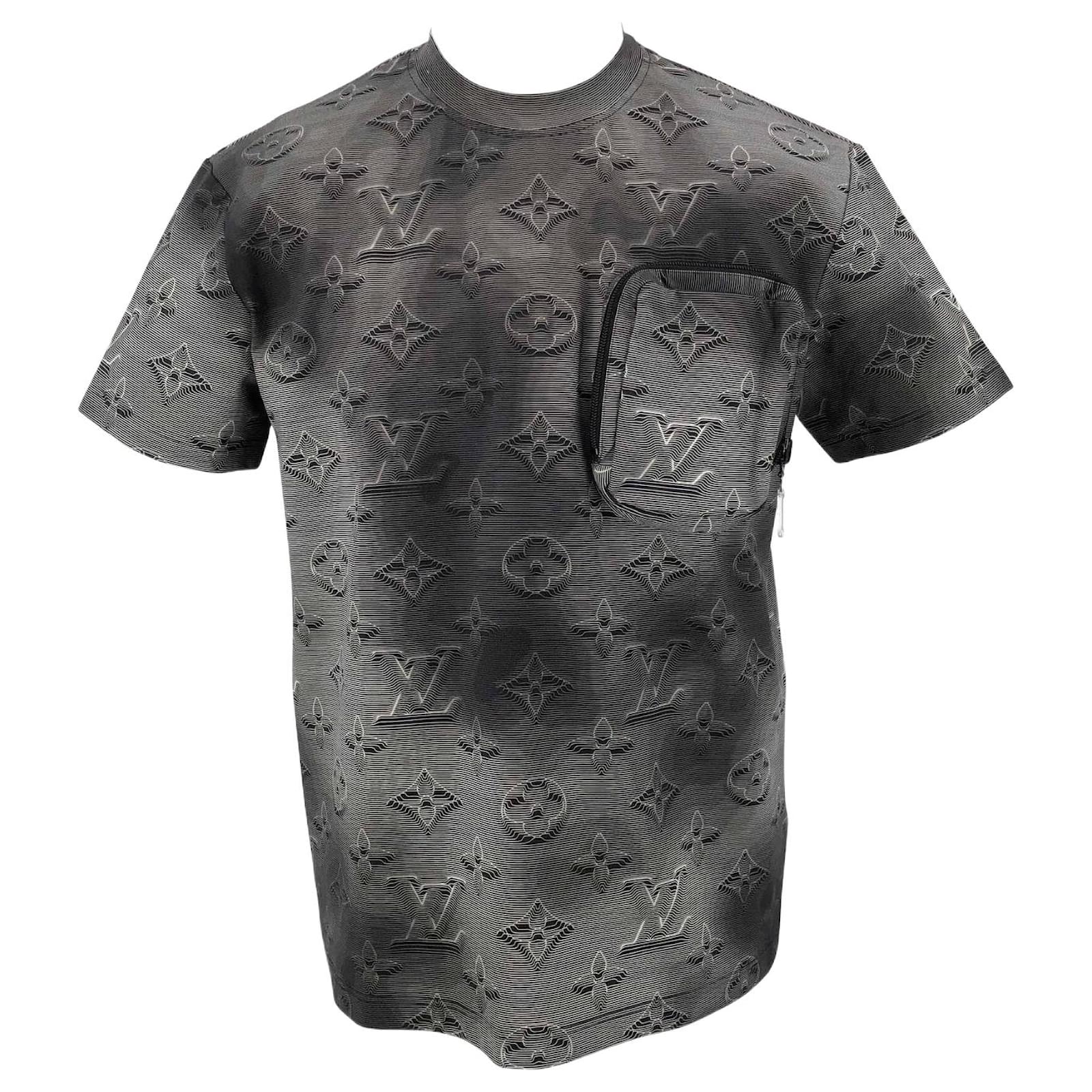Louis Vuitton t-shirt in grey polyamide with 3D effect monogram ref.698406  - Joli Closet