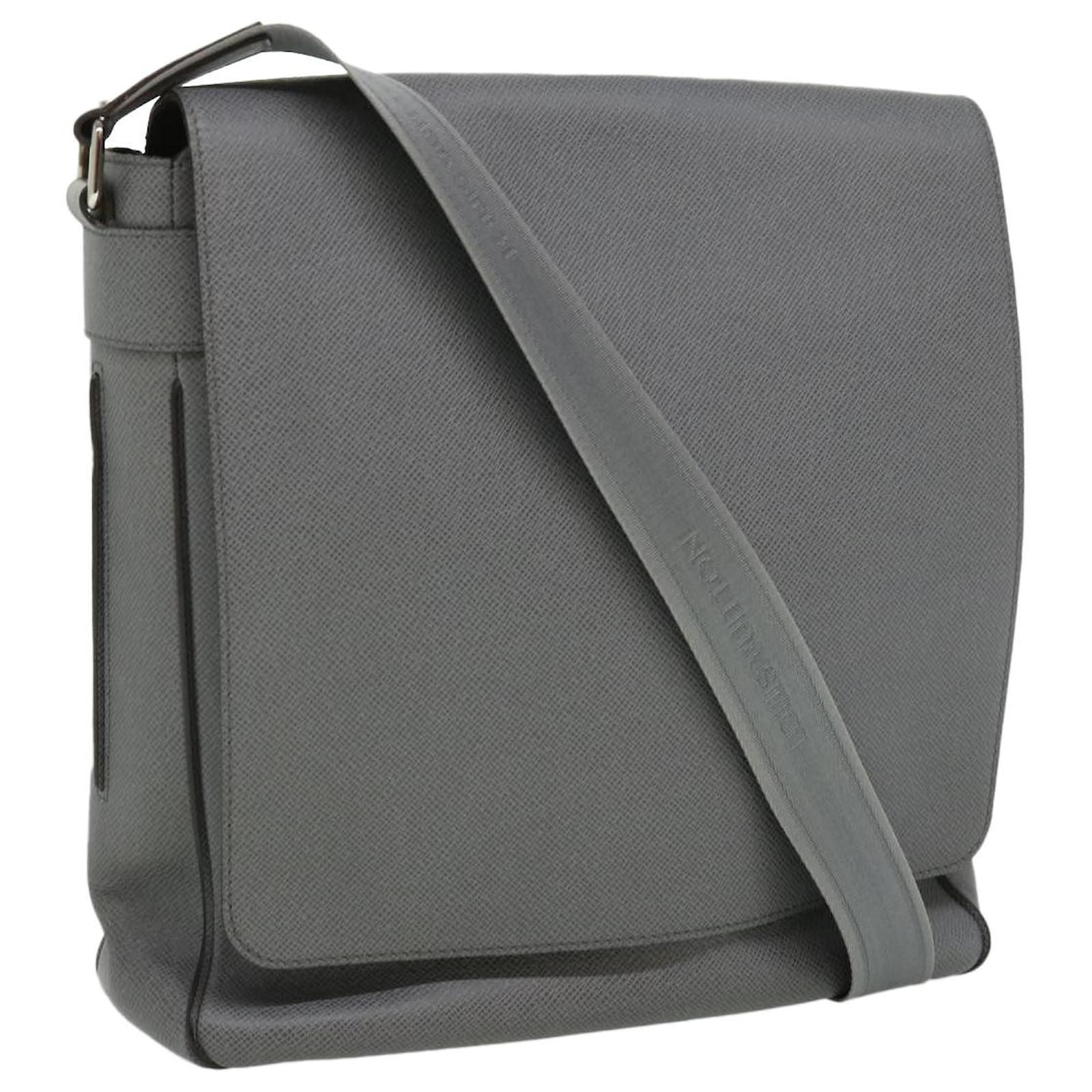 Louis Vuitton Ardoise Taiga Leather Roman MM Messenger Bag at